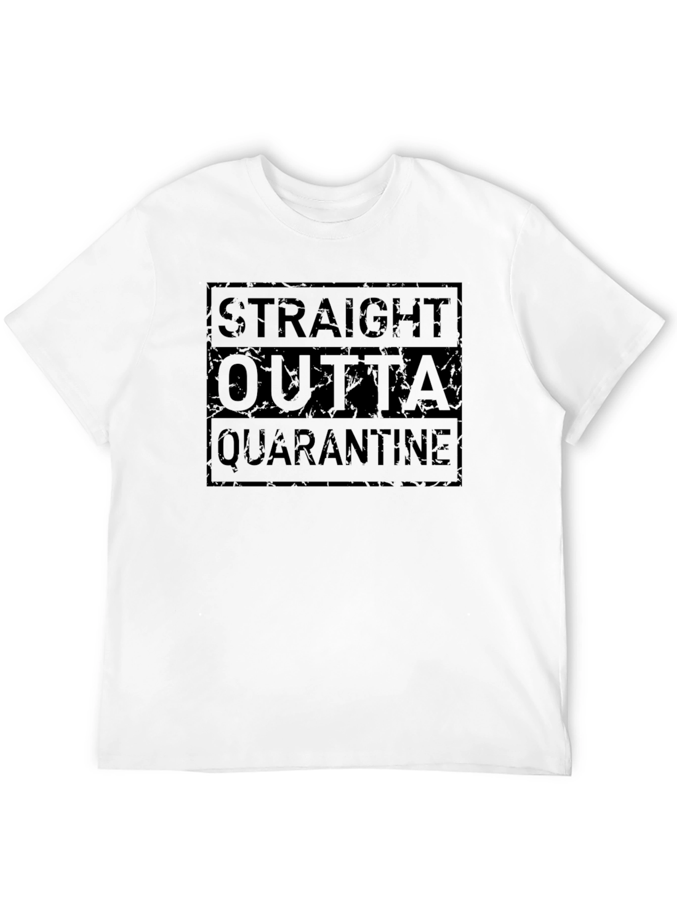Black Straight Outta Quarantine T-Shirt view 12
