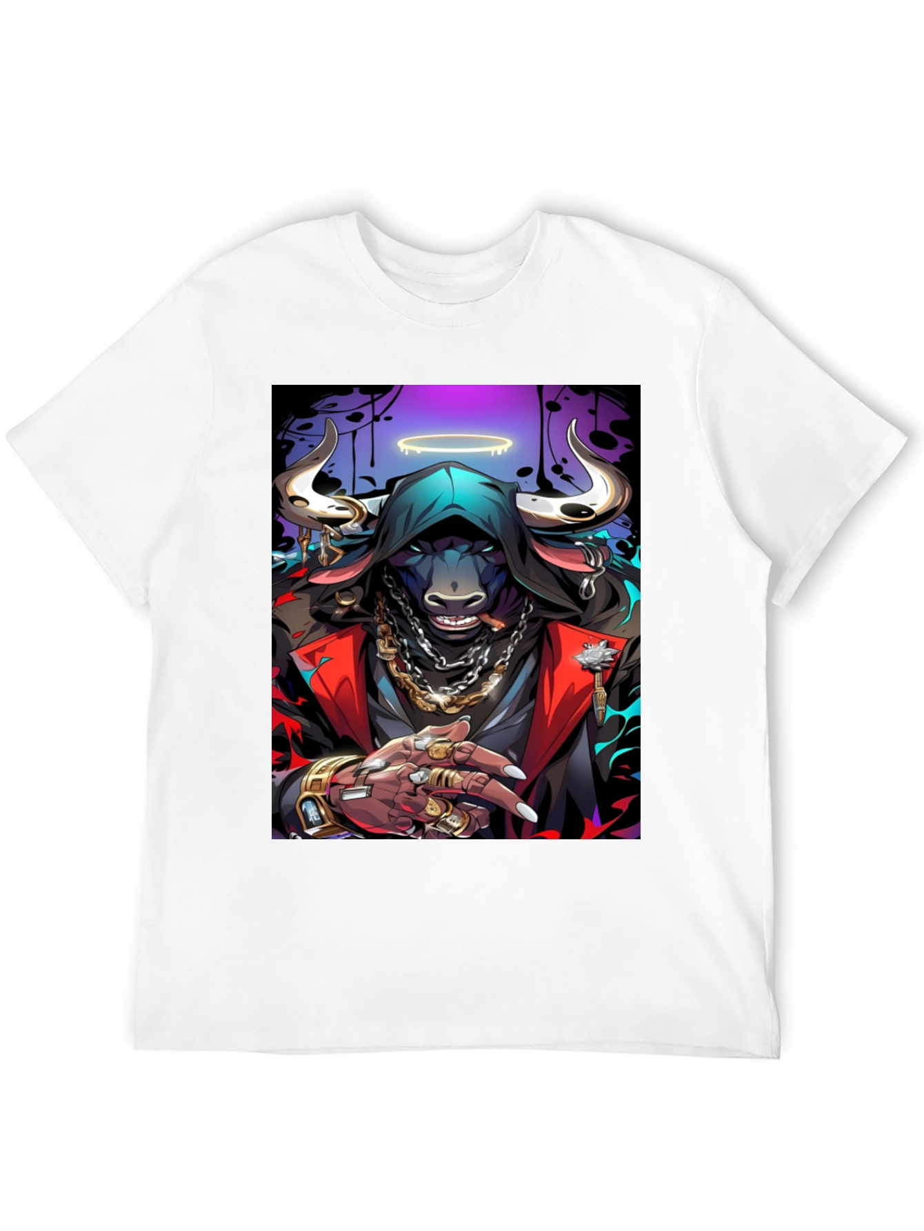 Black Bull Gangster Graphic Tee - Urban Style T-Shirt view 12