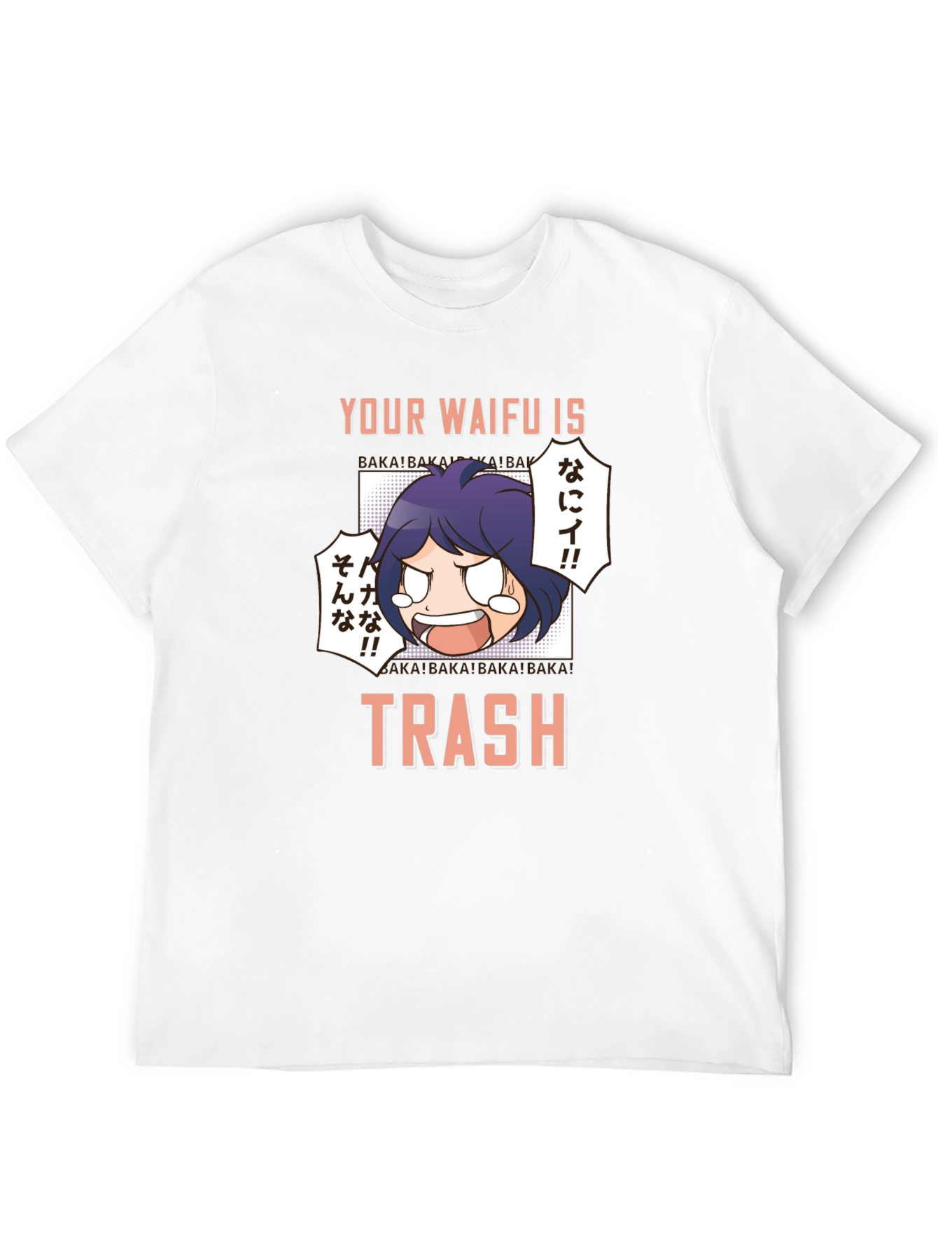 Black Your Waifu is Trash T-Shirt Anime Manga Graphic Tee view 12