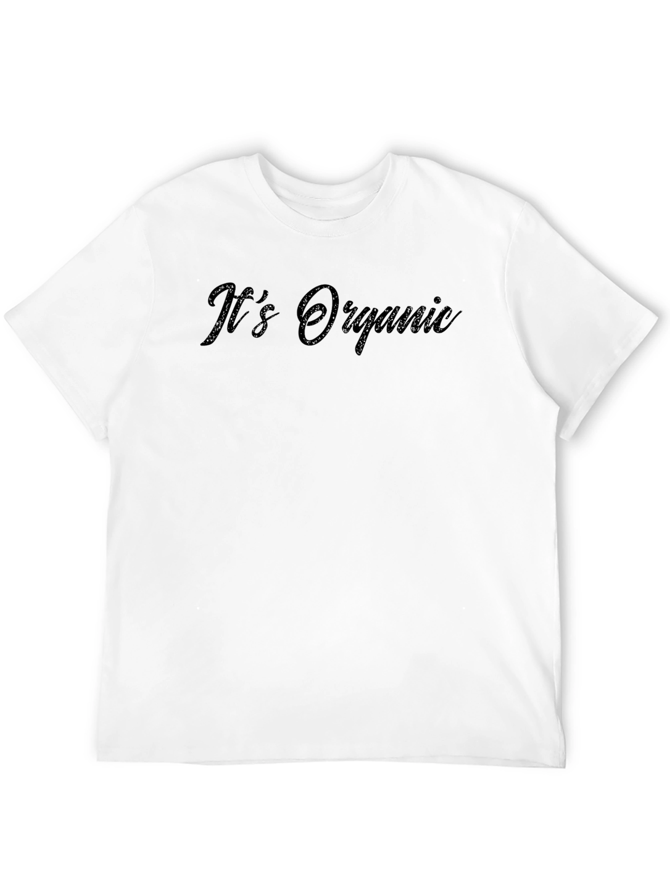 Black It's Organic Black Crew Neck T-Shirt view 12