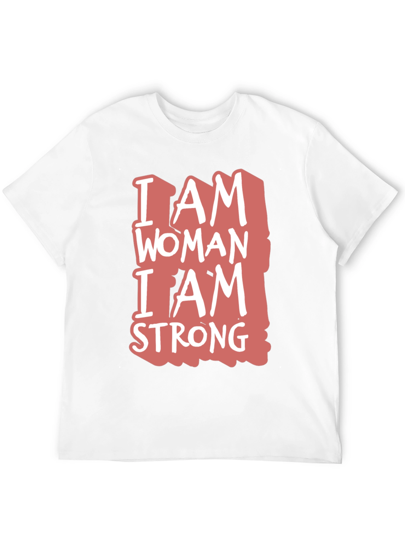 Black I Am Woman I Am Strong Graphic Tee - Black Cotton Blend view 12
