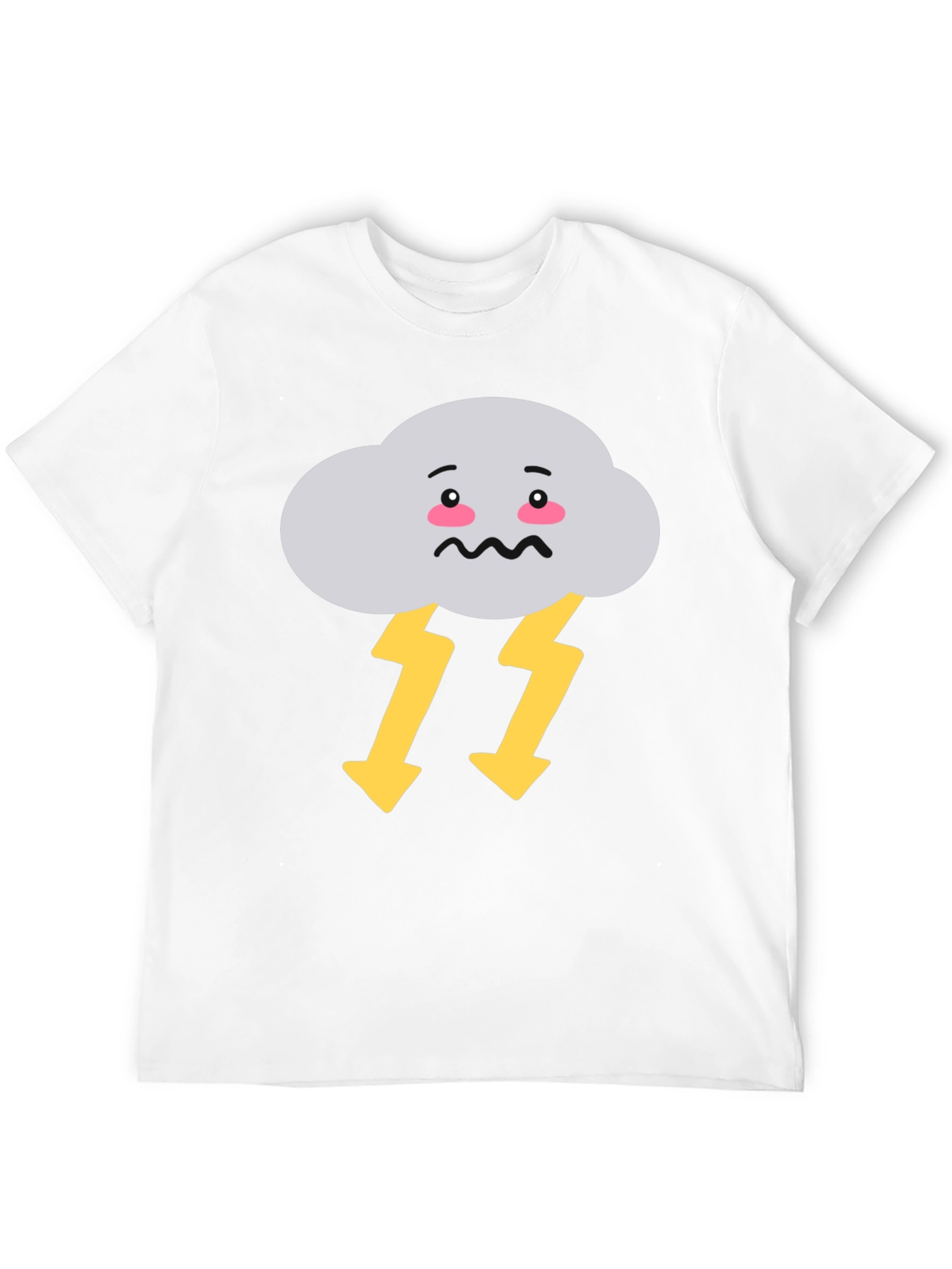 Black Stormy Cloud T-Shirt - Graphic Print Tee view 12