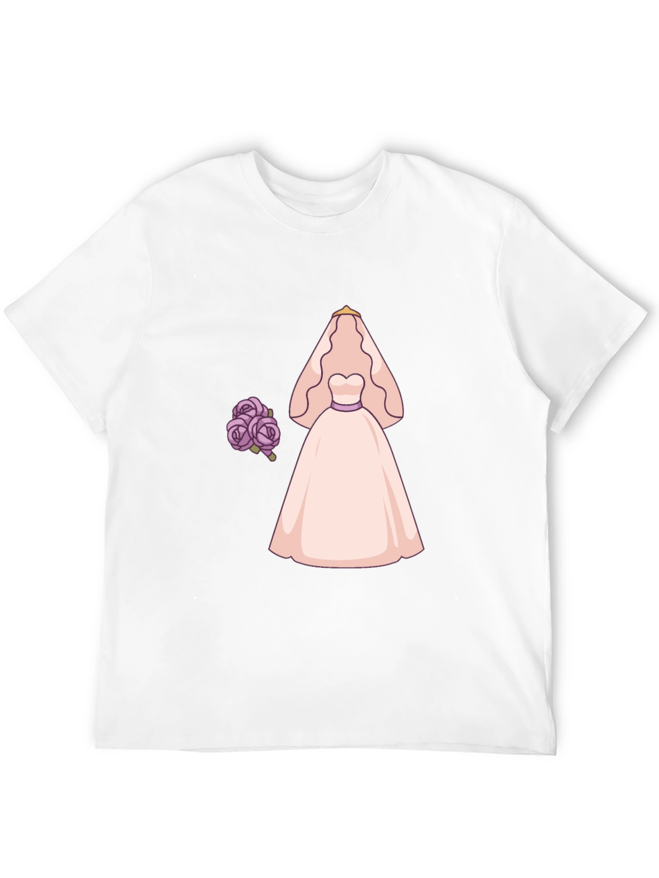 Bride to Be T-Shirt - Wedding Dress & Flowers - 12