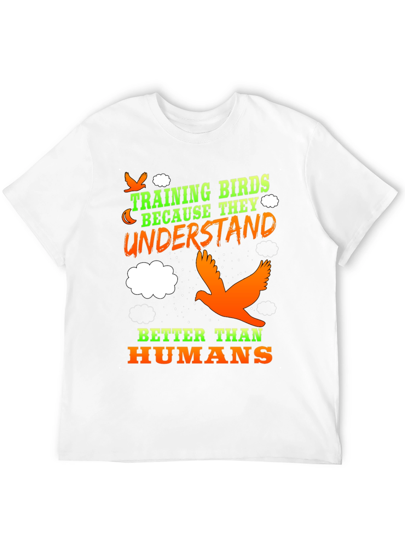 Black Training Birds Funny T-Shirt view 12