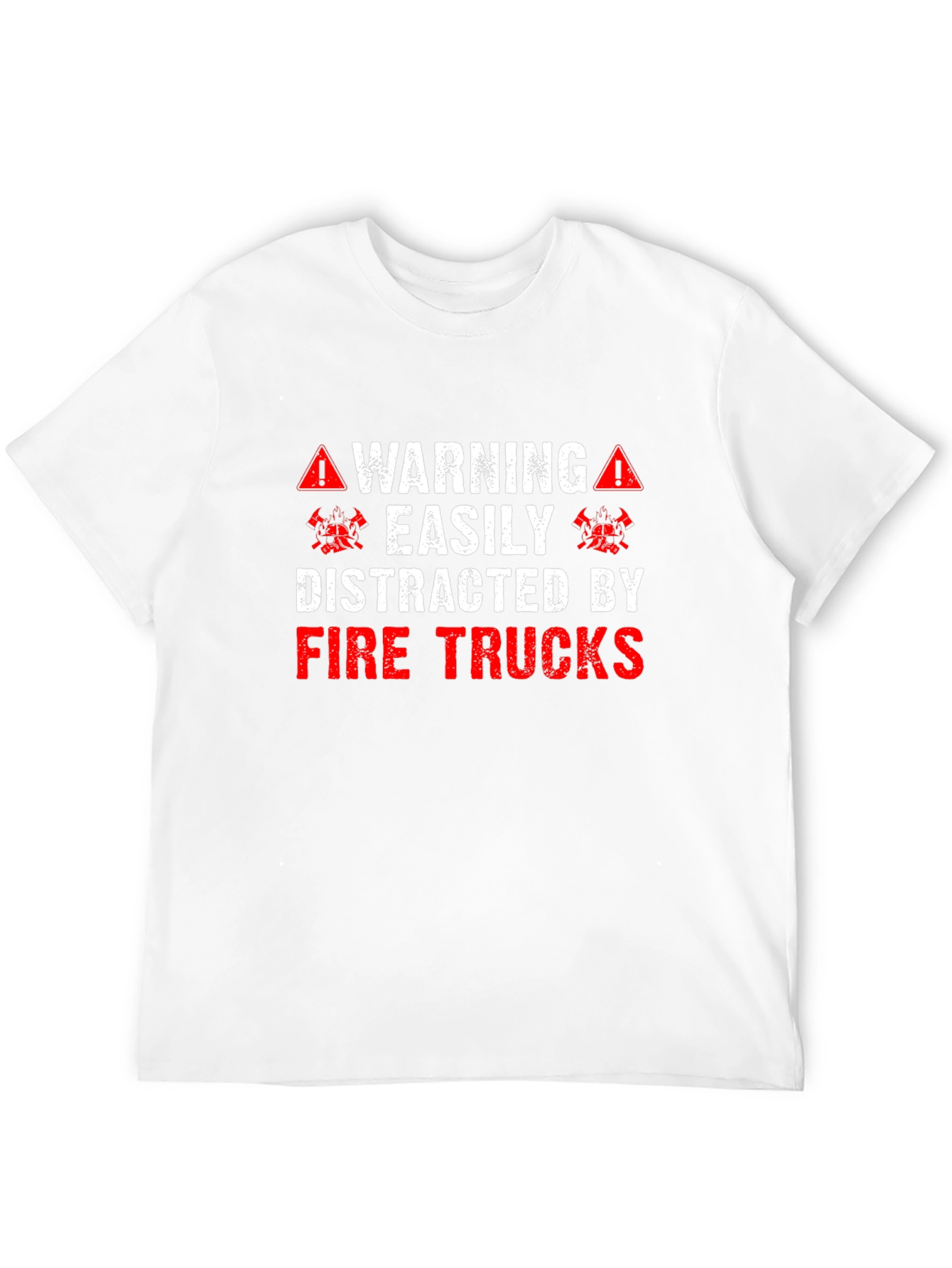 Black Fire Truck Distraction T-Shirt view 12