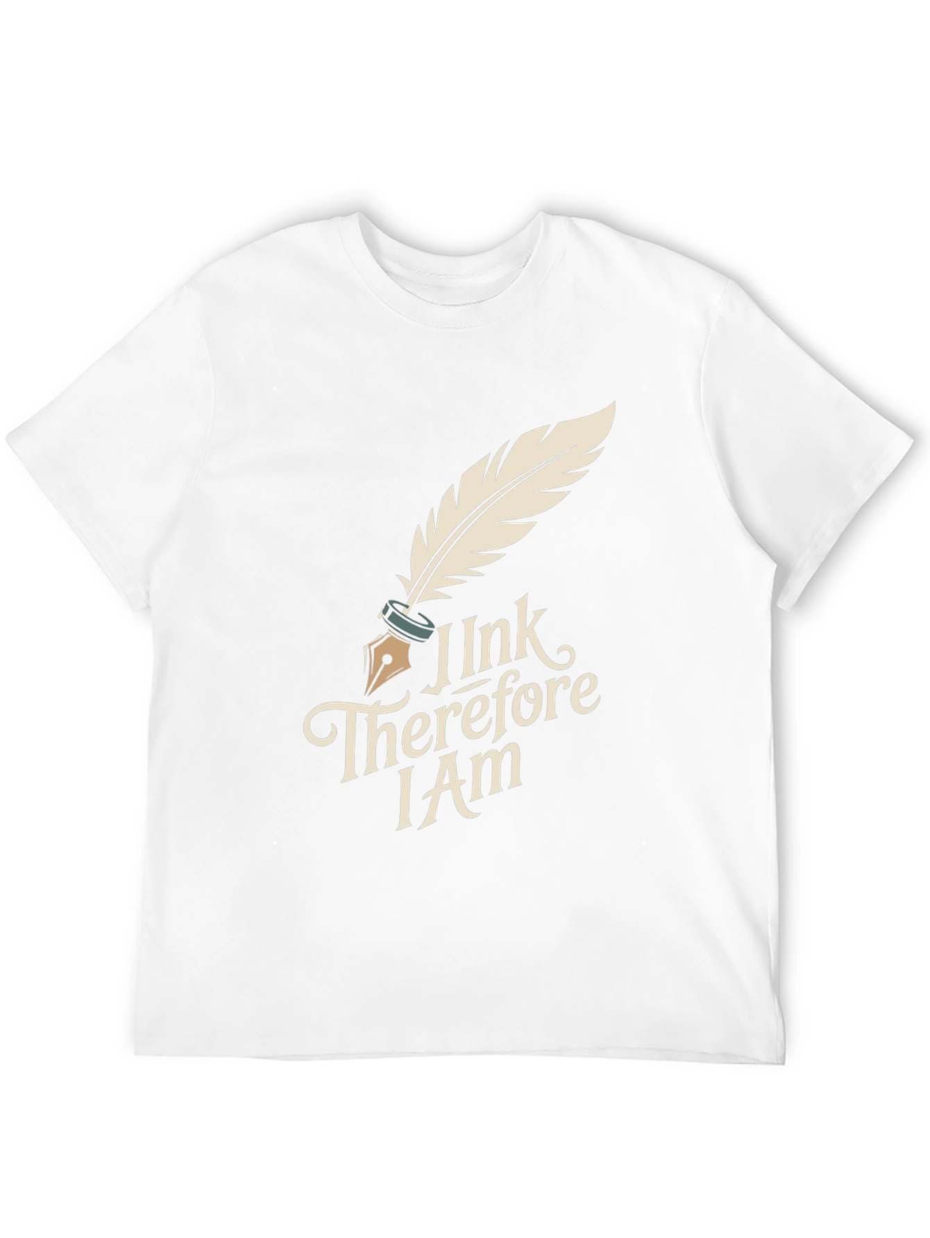 Black I Ink Therefore I Am Black T-Shirt view 12