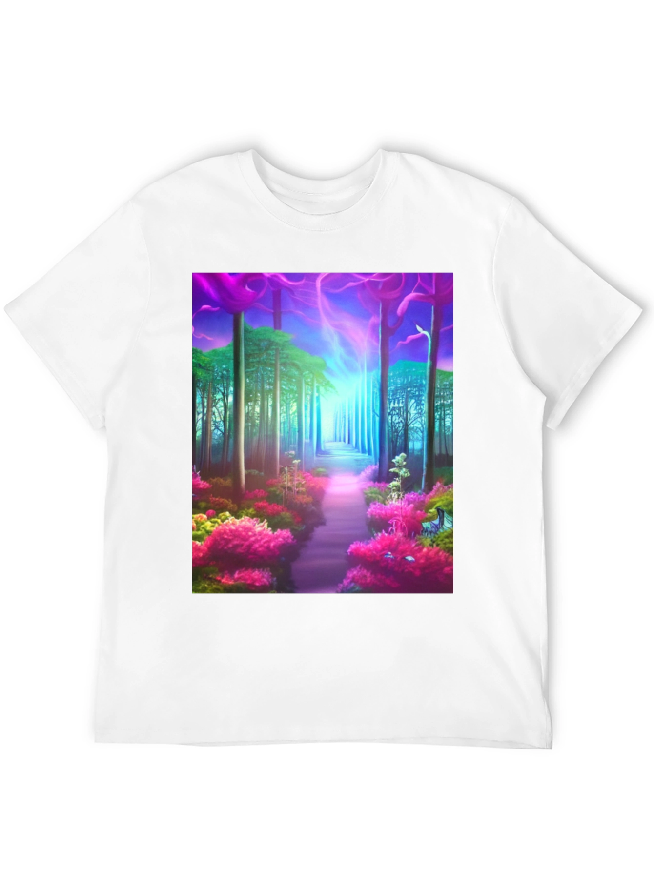 Black Enchanted Forest Graphic T-Shirt view 12