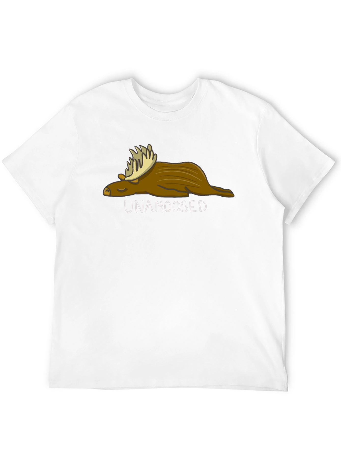 Black Unamoosed Funny Moose T-Shirt Black view 12