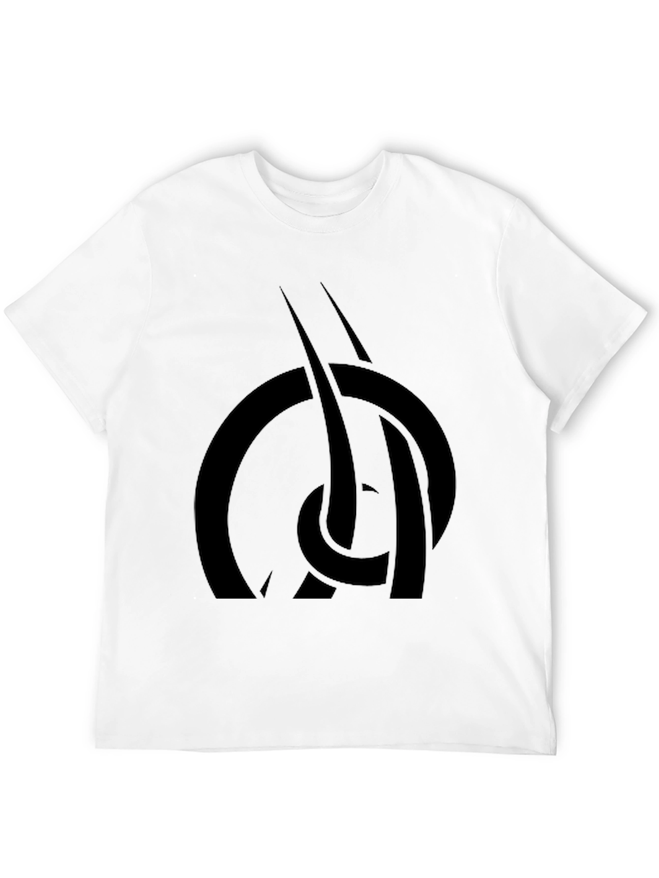 Black Abstract Symbol Black Graphic Tee view 12