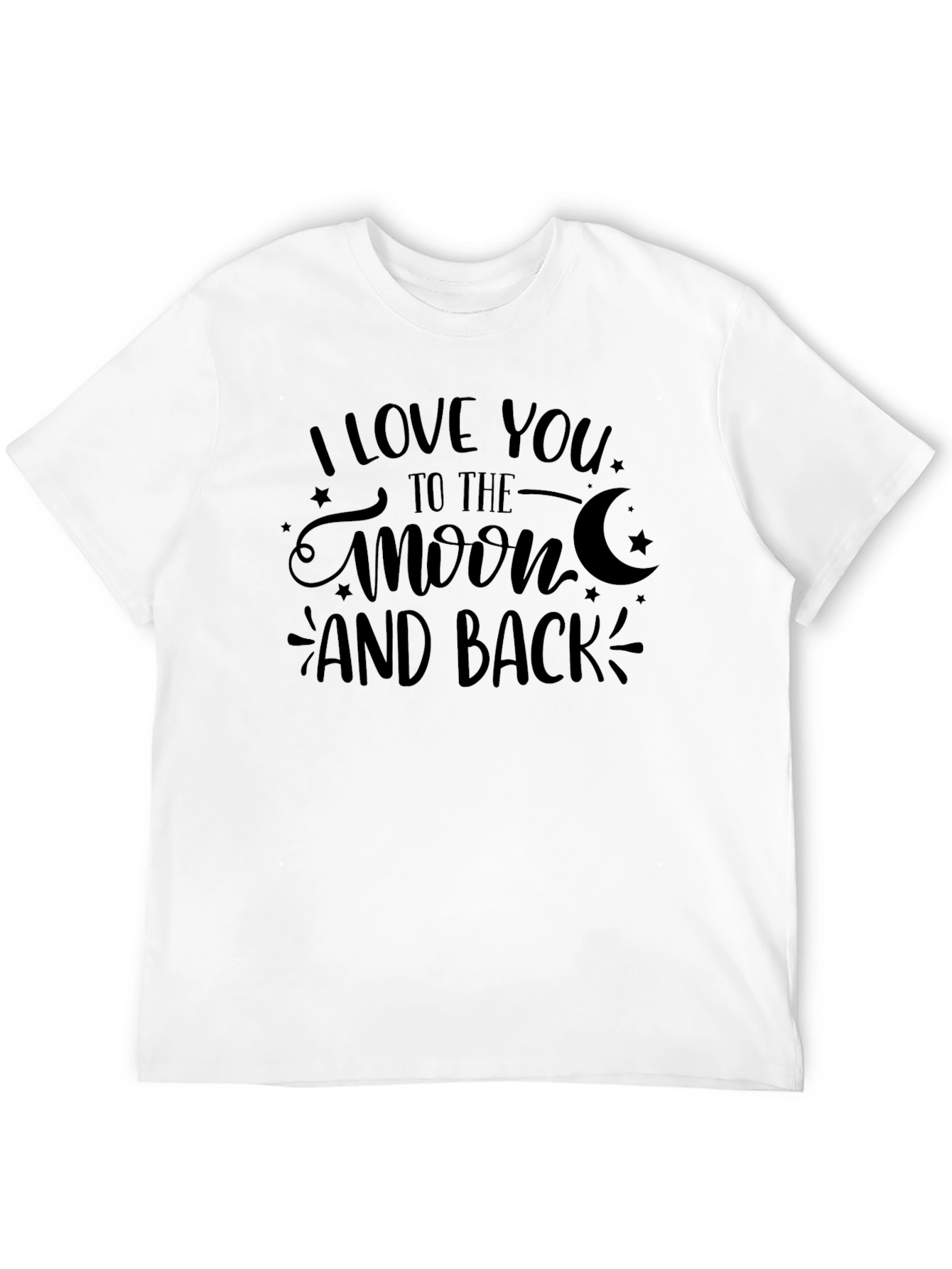 Black I Love You To The Moon And Back Graphic Tee view 12