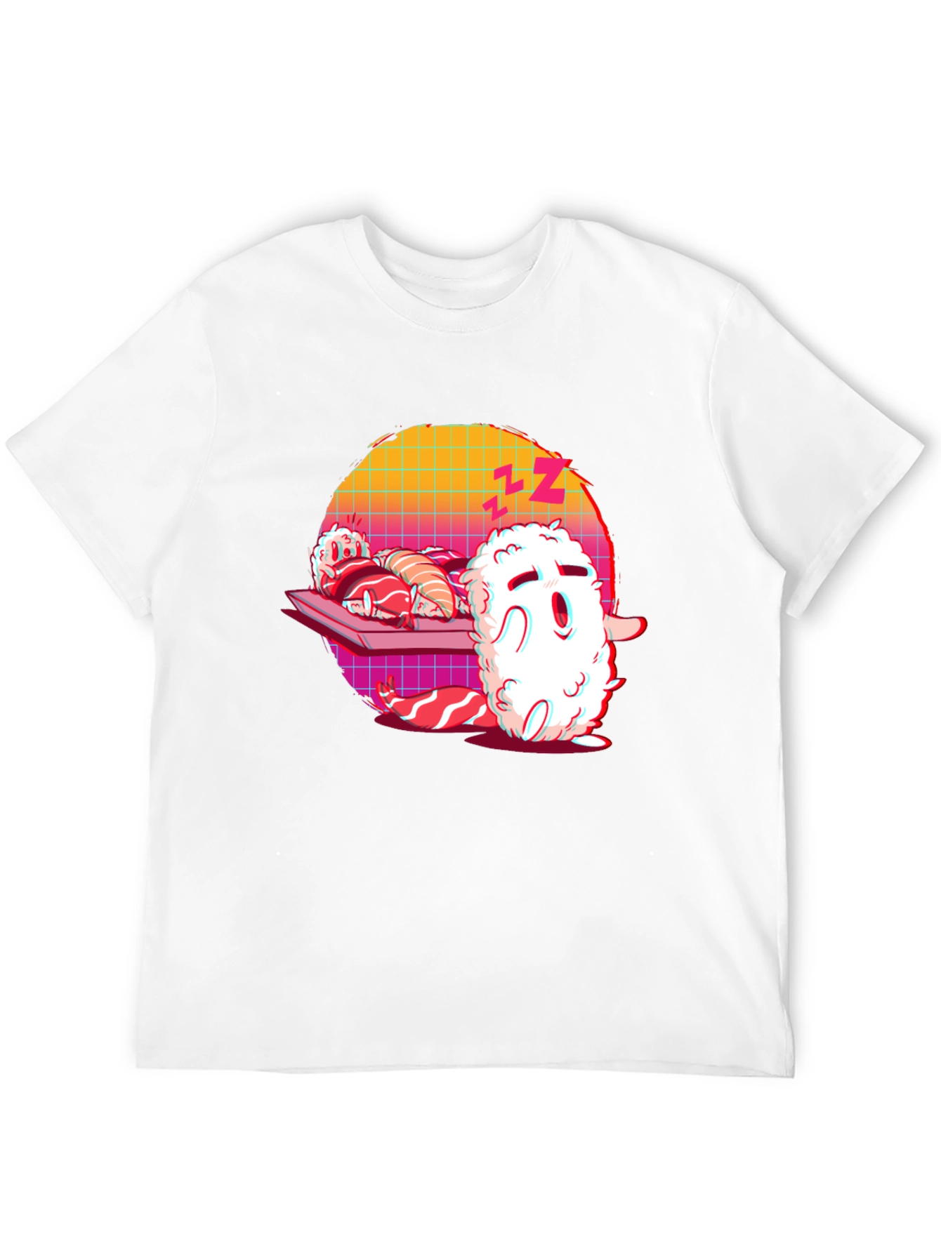 Black Sushi Nap T-Shirt - Unique Kawaii Style view 12