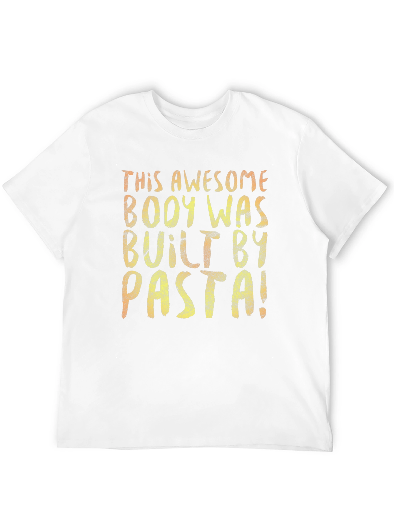 Black Awesome Body Built By Pasta T-Shirt view 12