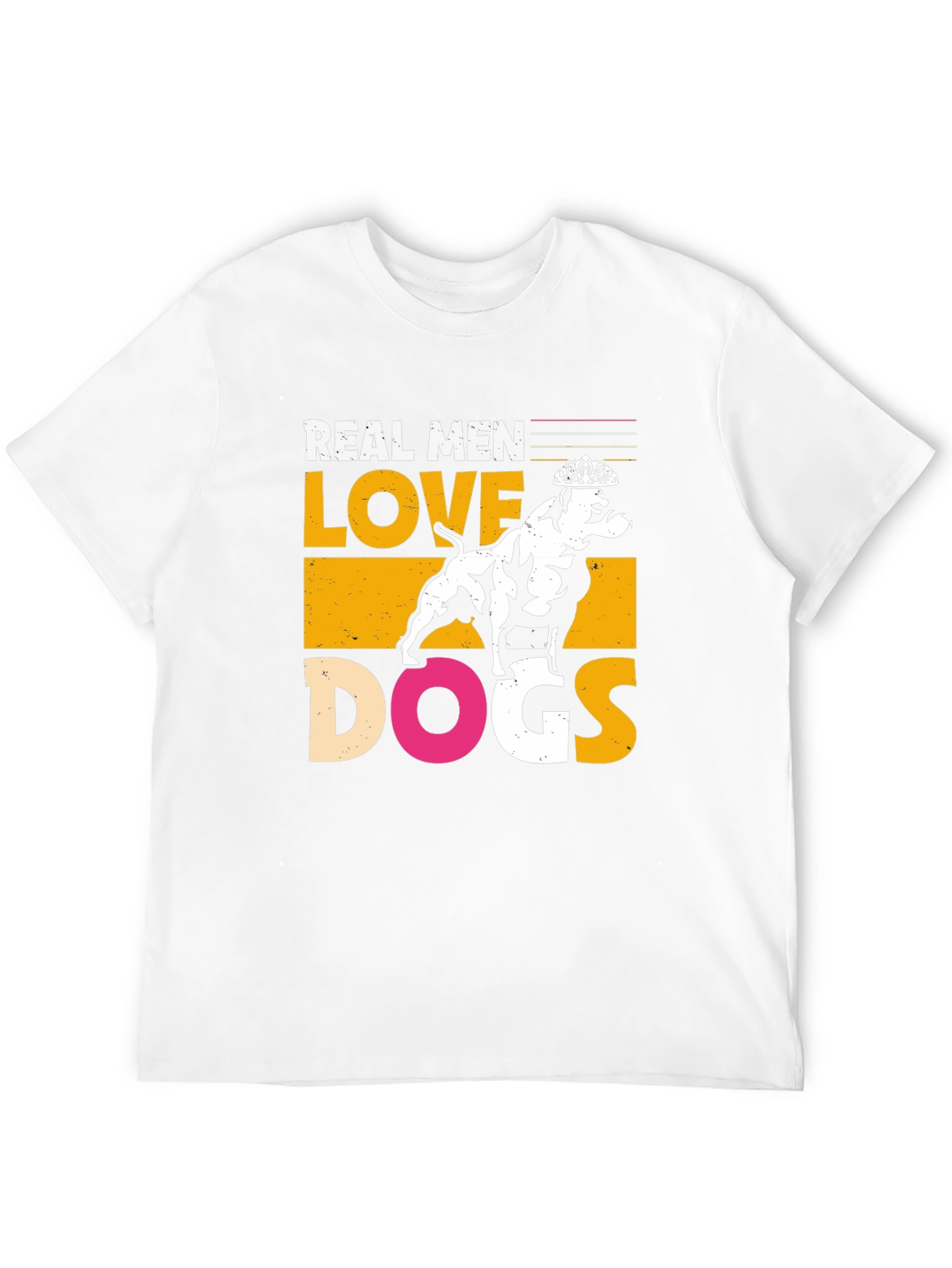 Black Real Men Love Dogs Graphic T-Shirt - Black view 12