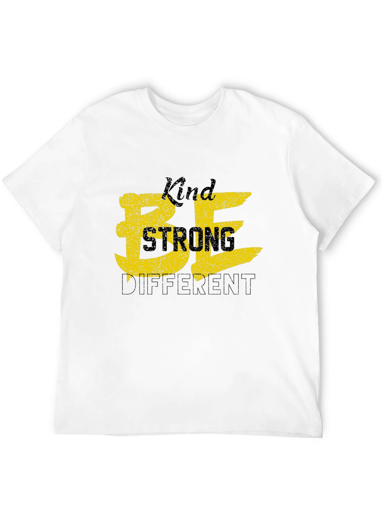 Black Be Kind, Be Strong, Be Different Black T-Shirt view 12