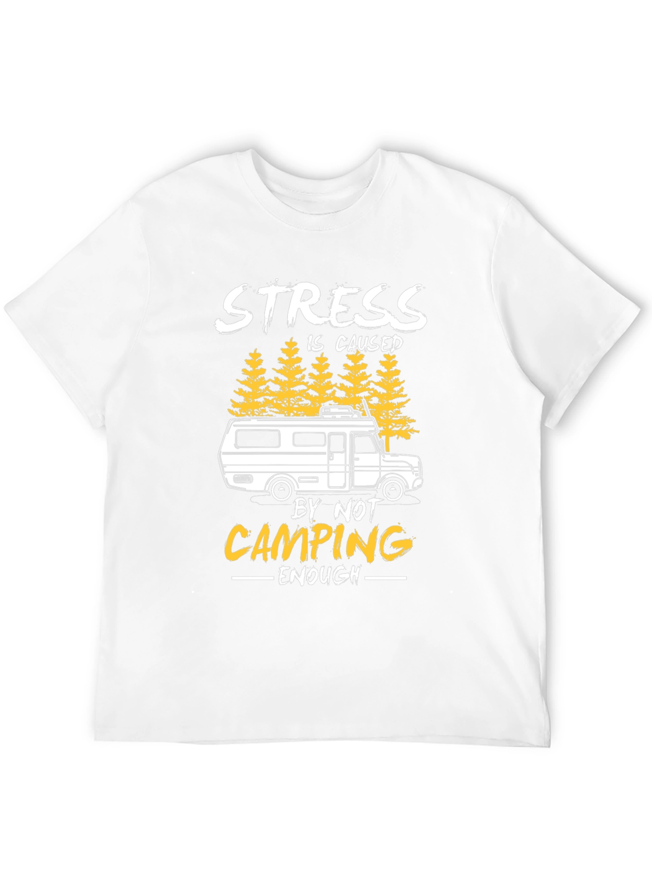 Black Stress is Caused by Not Camping Enough T-Shirt view 12