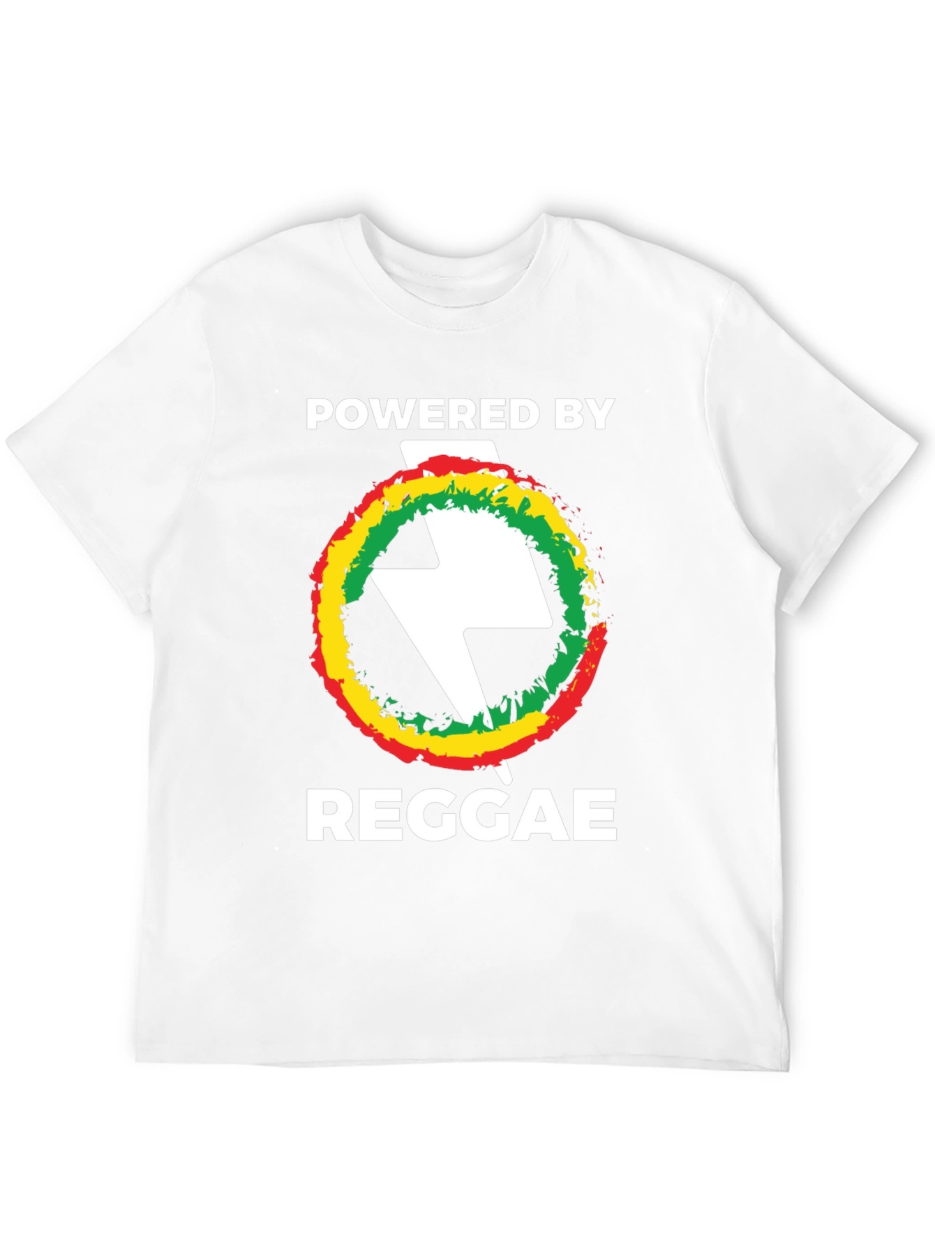 Black Powered By Reggae T-Shirt Black Cotton view 12