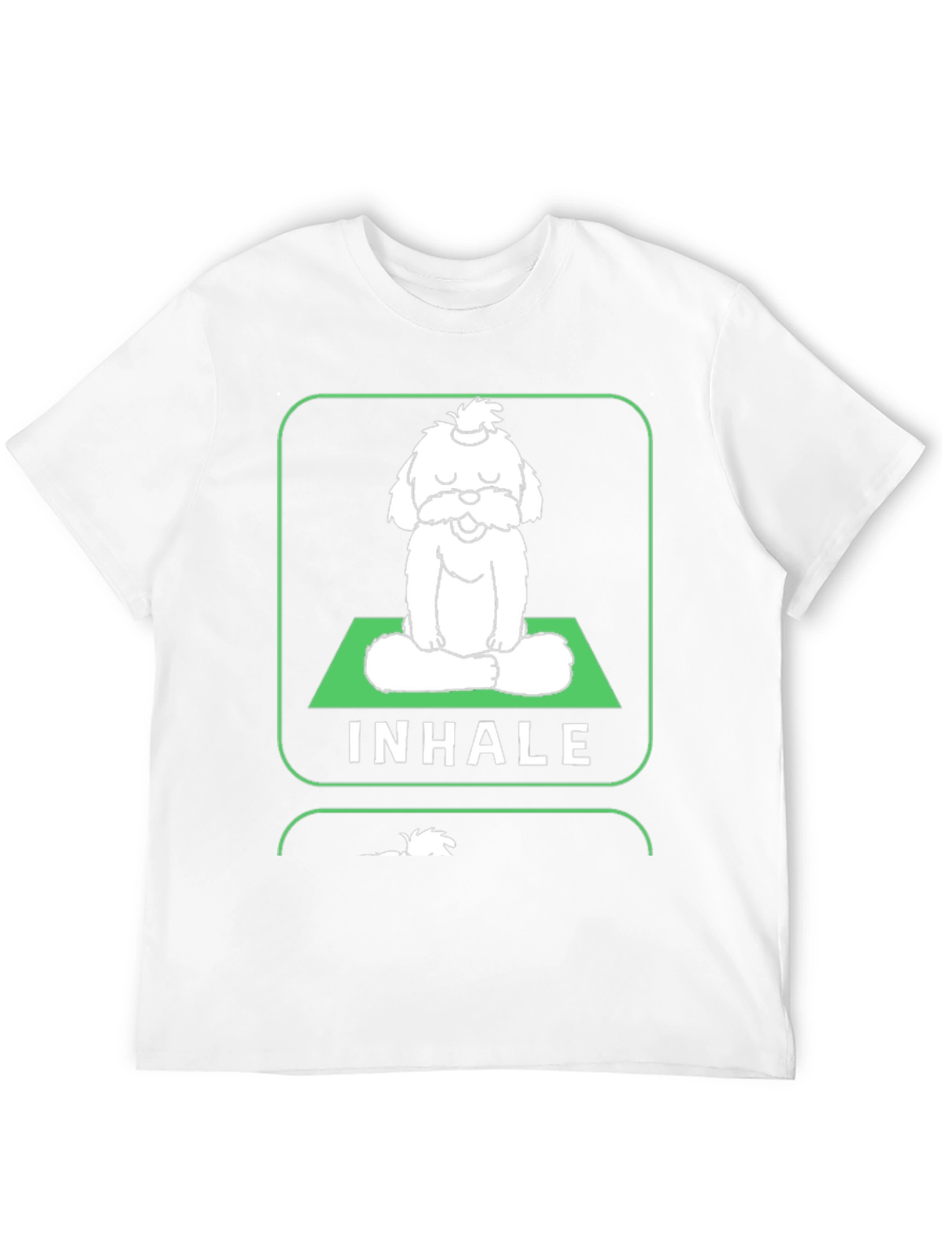 Black Meditating Dog Graphic Tee - Inhale, Exhale, Relax view 12