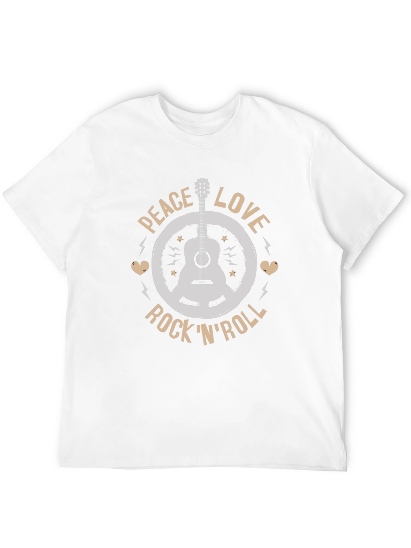 Black Peace Love Rock 'N' Roll Graphic Tee view 12