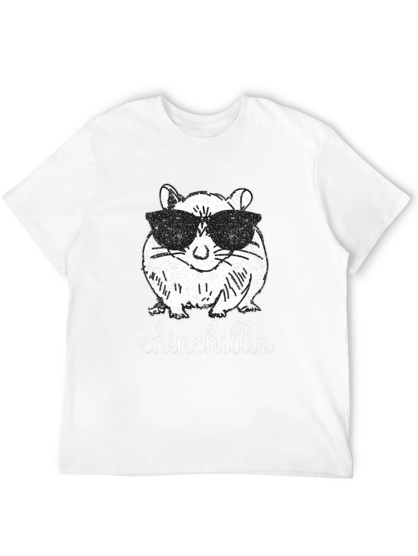 Black Chinchillin' T-Shirt - Cool Chinchilla Graphic Tee view 12