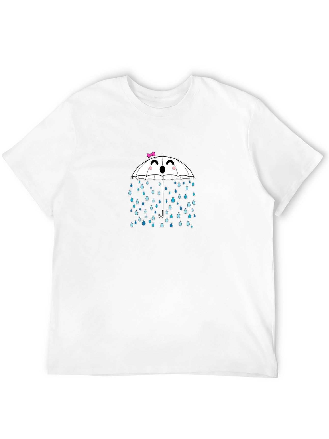 Black Rainy Day Umbrella Graphic Tee view 12
