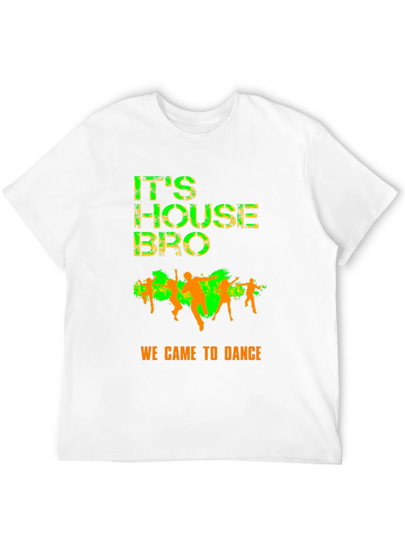 Black It's House Bro T-Shirt - Dance Party Apparel view 12