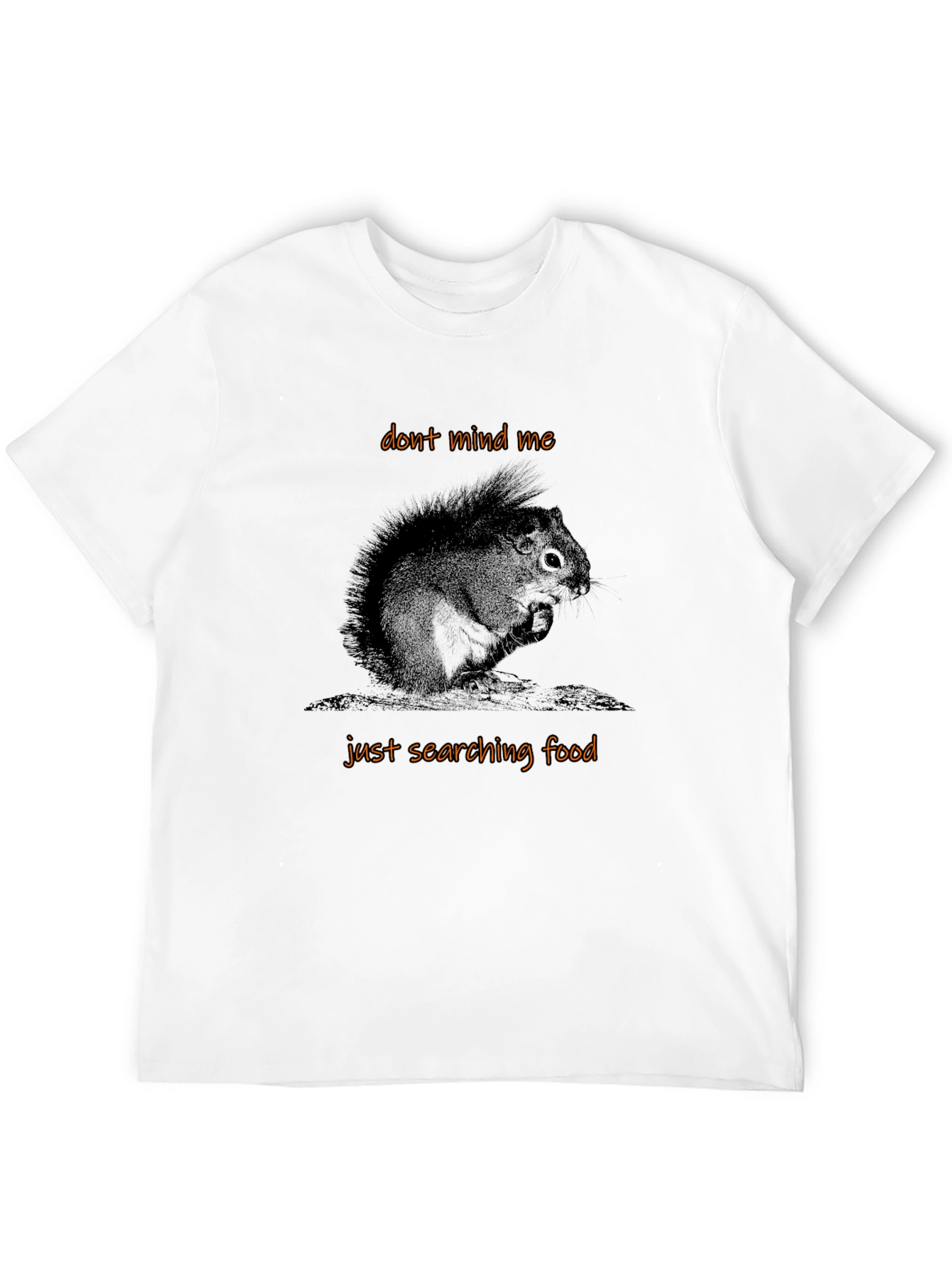 Black Whimsical Squirrel Graphic Tee - 'Don't Mind Me' view 12