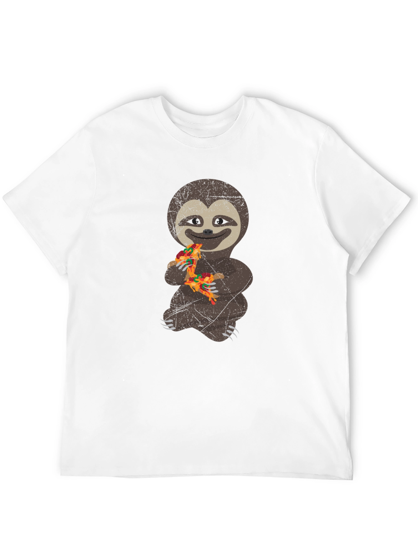 Black Sloth Pizza Lover T-Shirt - Funny Graphic Tee view 12
