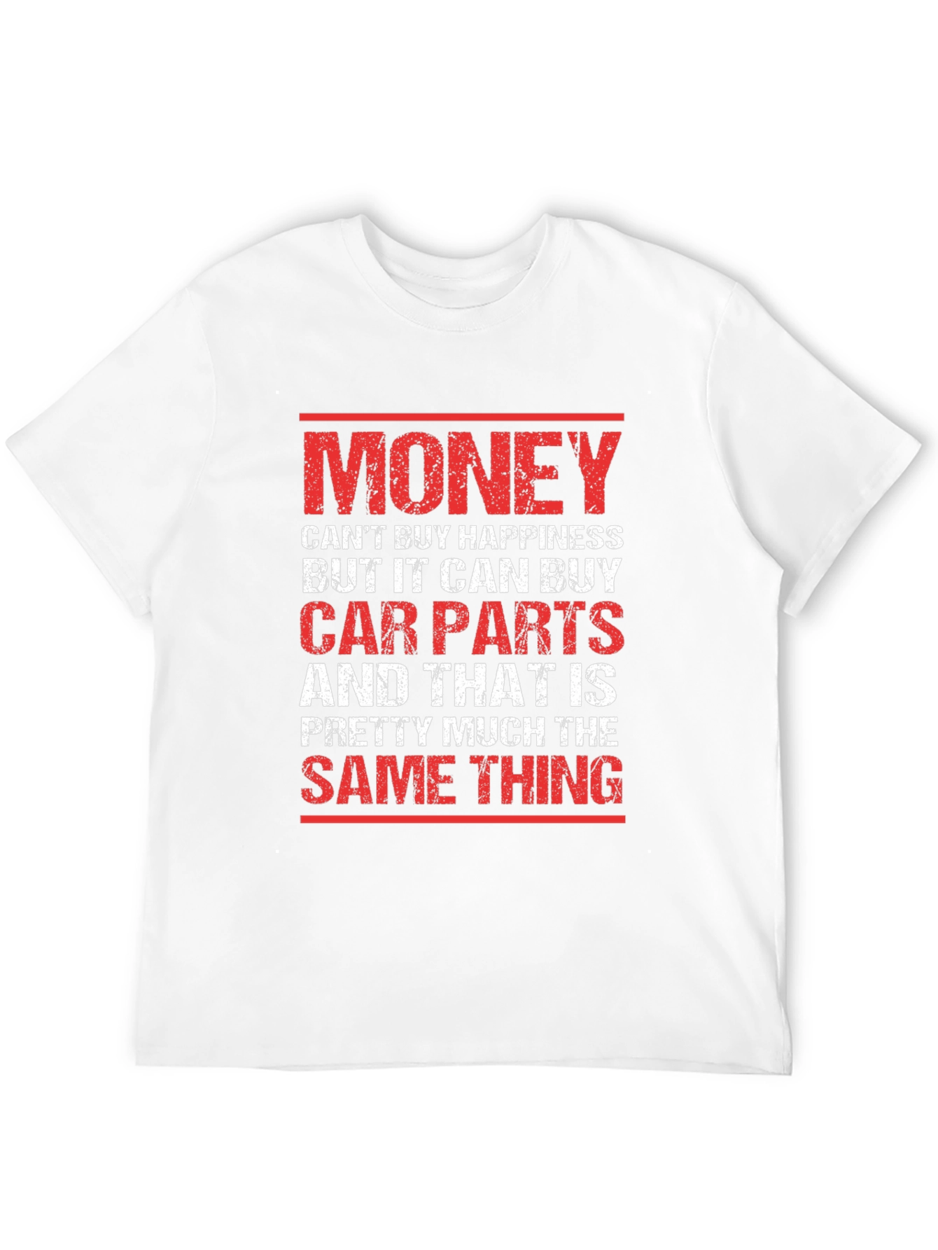 Black Funny Car Parts T-Shirt - Money Can Buy Car Parts view 12
