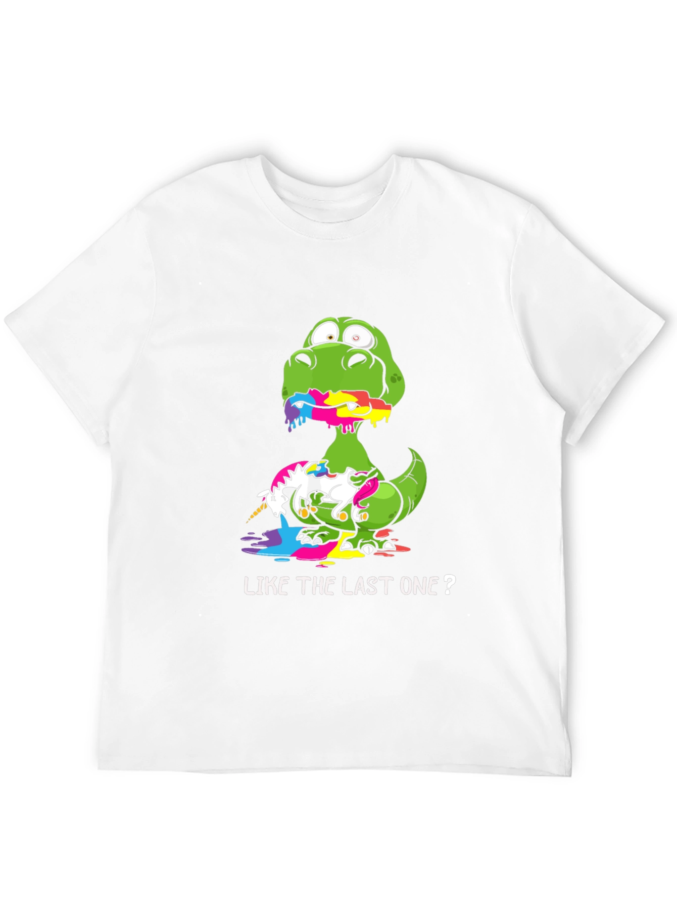 Black Dinosaur Eating Unicorn T-Shirt Funny Dino Tee view 12