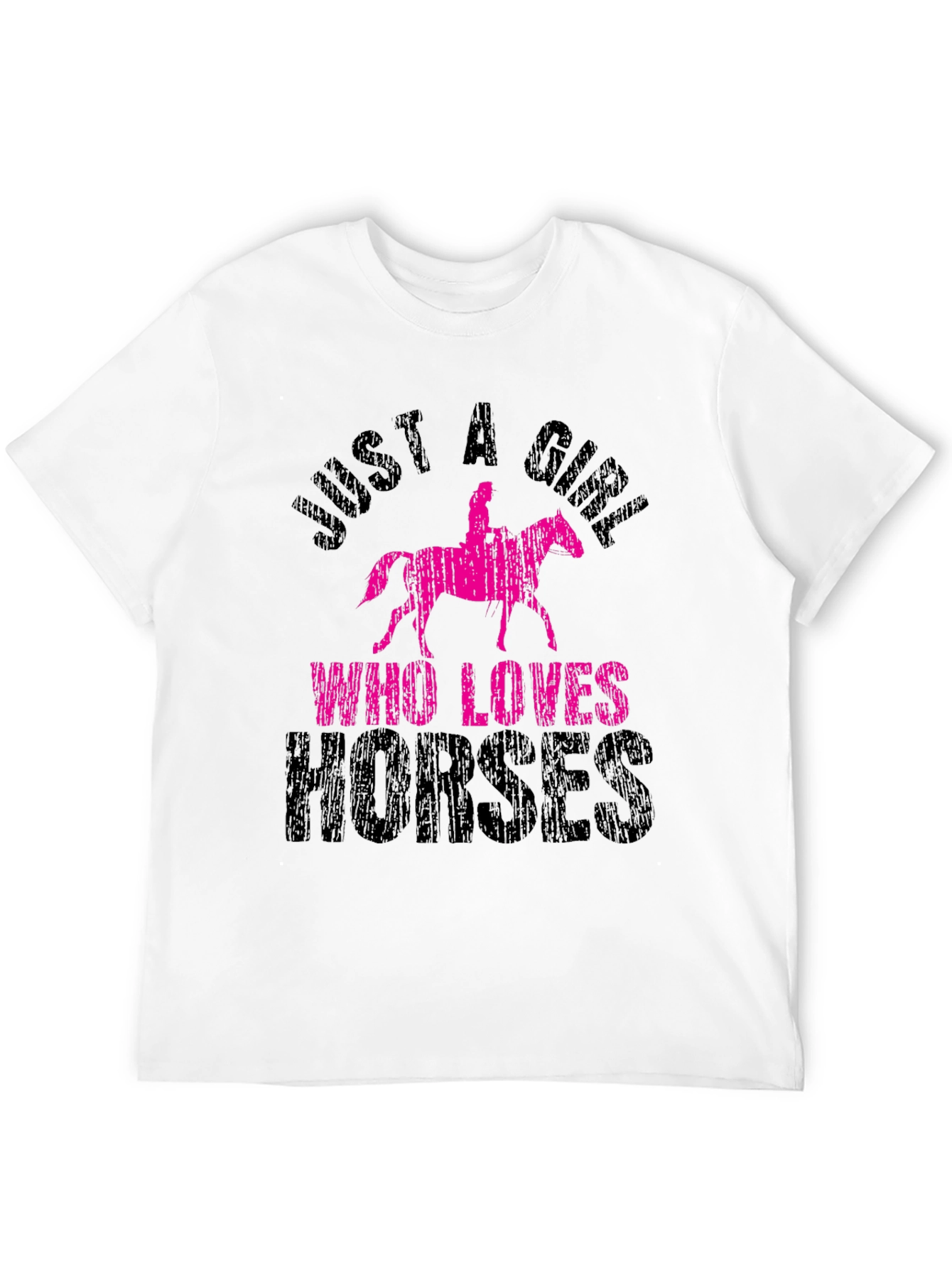 Black Just A Girl Who Loves Horses T-Shirt view 12