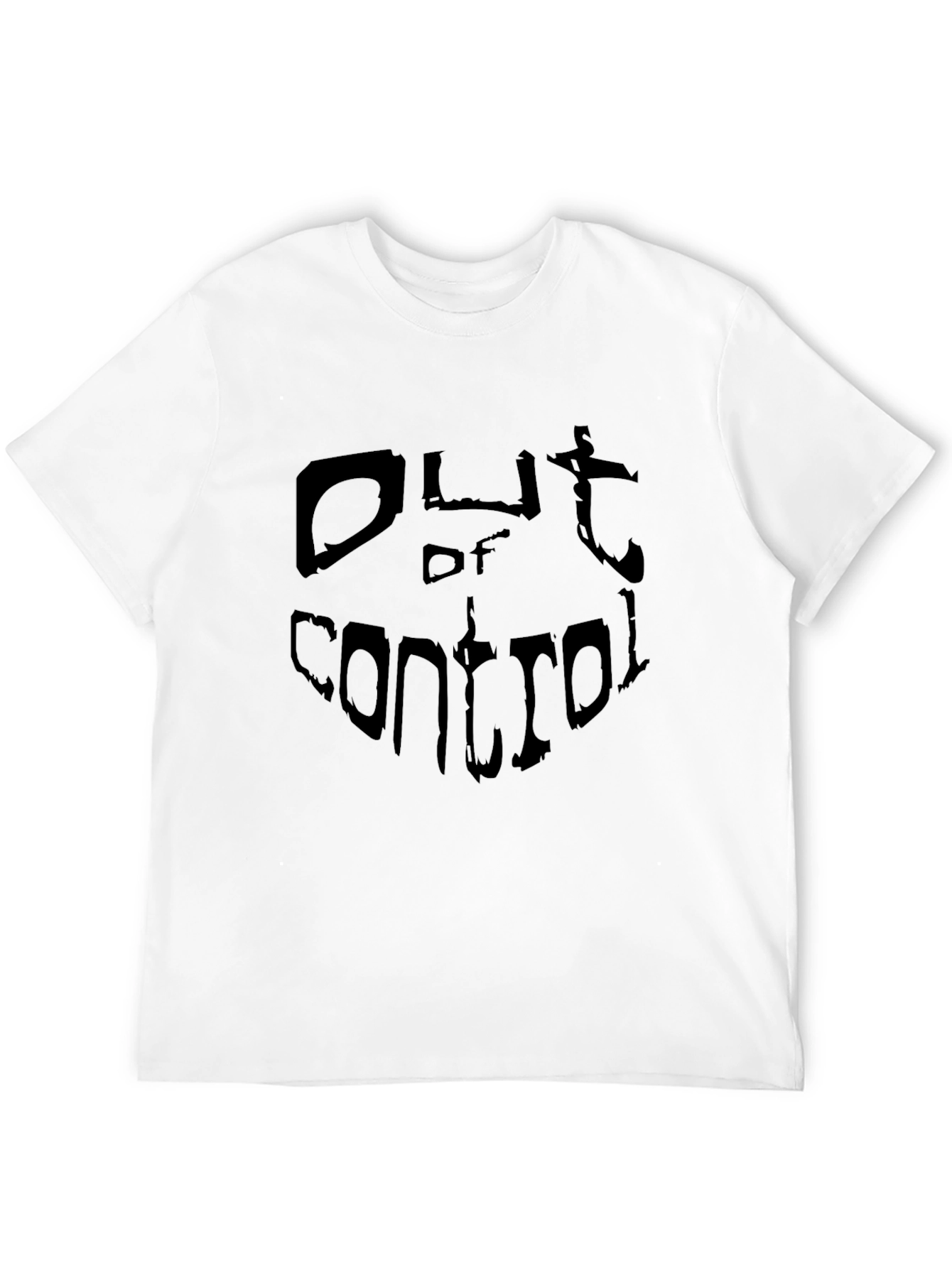 Black Out of Control Black Graphic Tee view 12