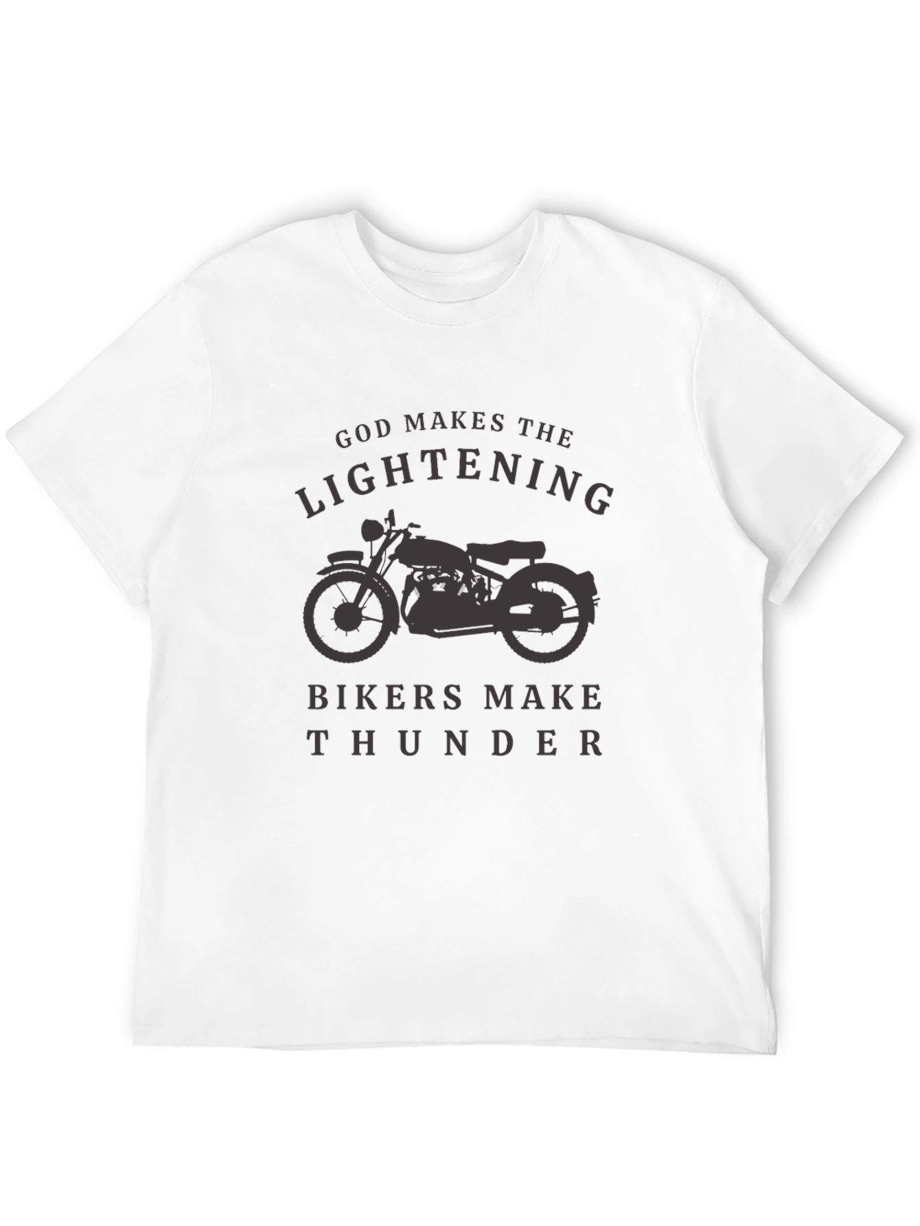 Black God Makes Lightning Bikers Make Thunder T-Shirt view 12