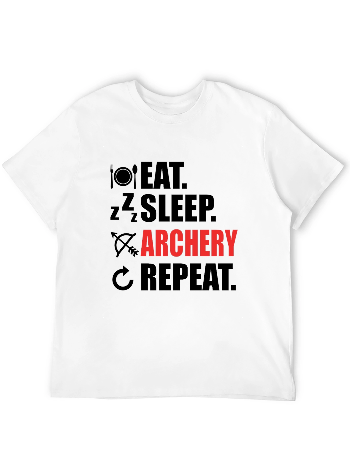 Black Eat Sleep Archery Repeat Graphic T-Shirt view 12