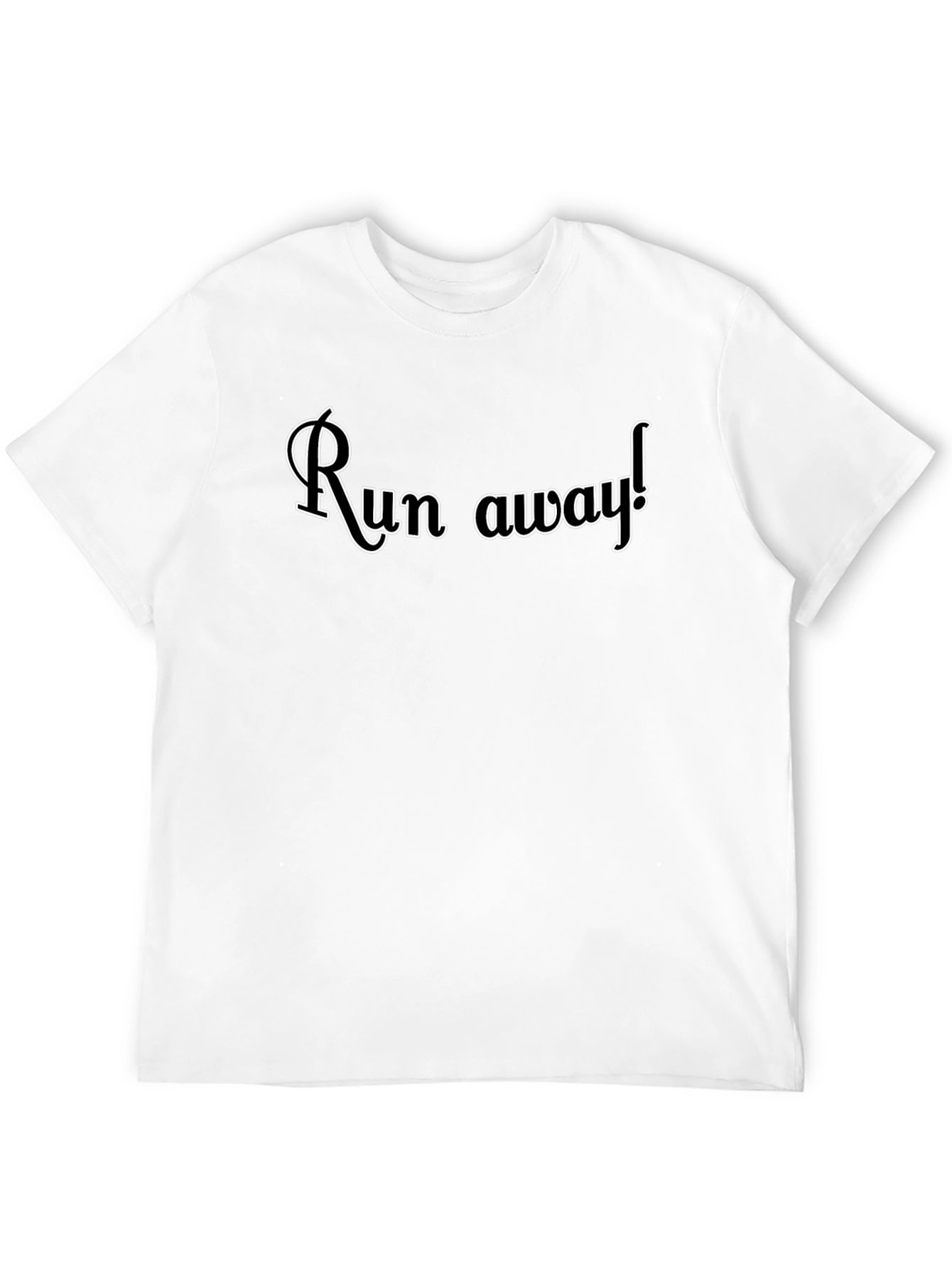 Black Run Away Graphic Tee - Stylish & Comfy Black T-Shirt view 12