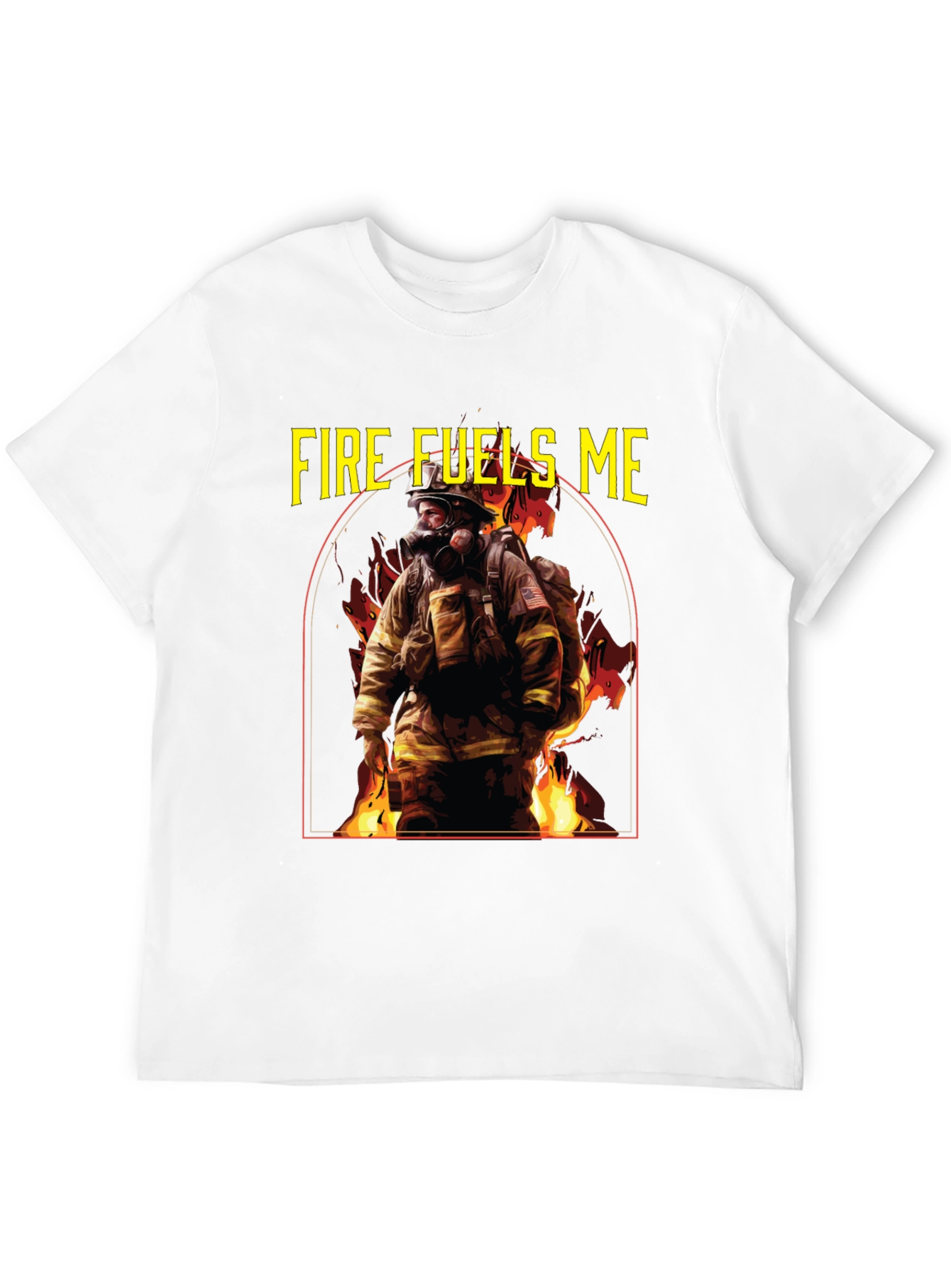 Black Fire Fuels Me Firefighter Graphic T-Shirt view 12
