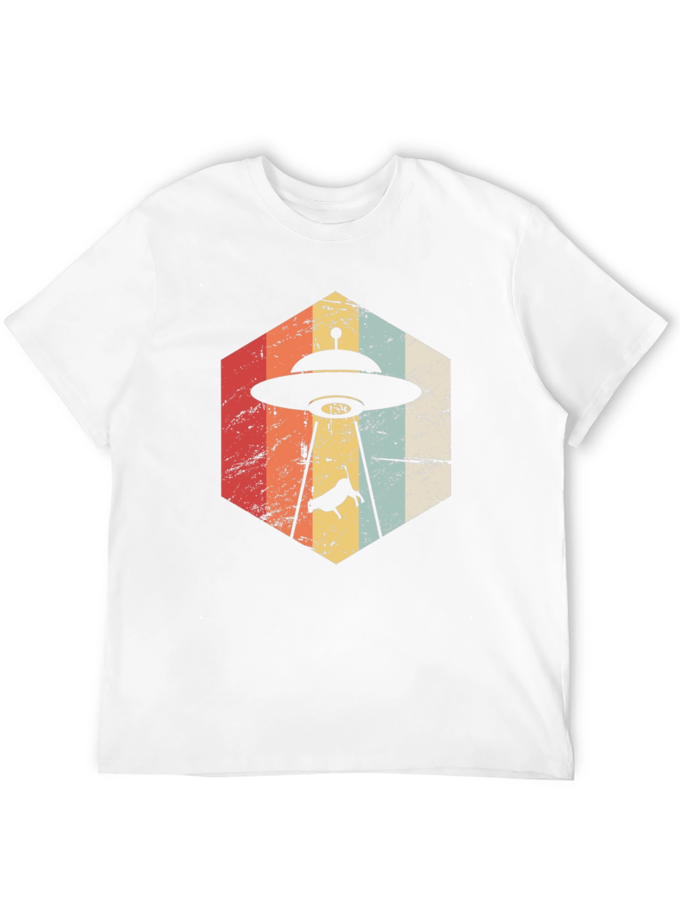 Black Retro Alien Abduction T-Shirt view 12