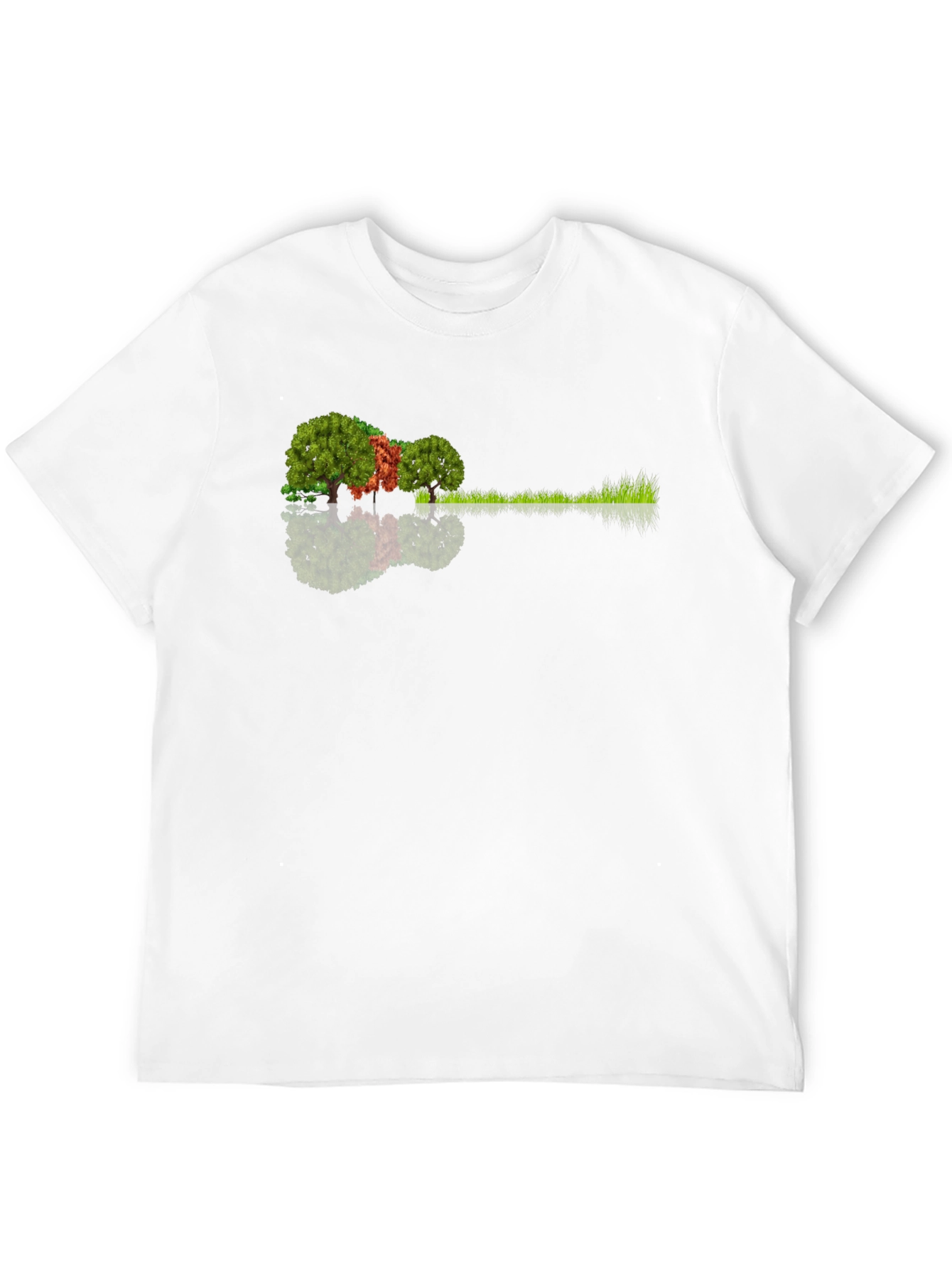 Black Nature Guitar Tee: Eco-Friendly Music Lover's Shirt view 12