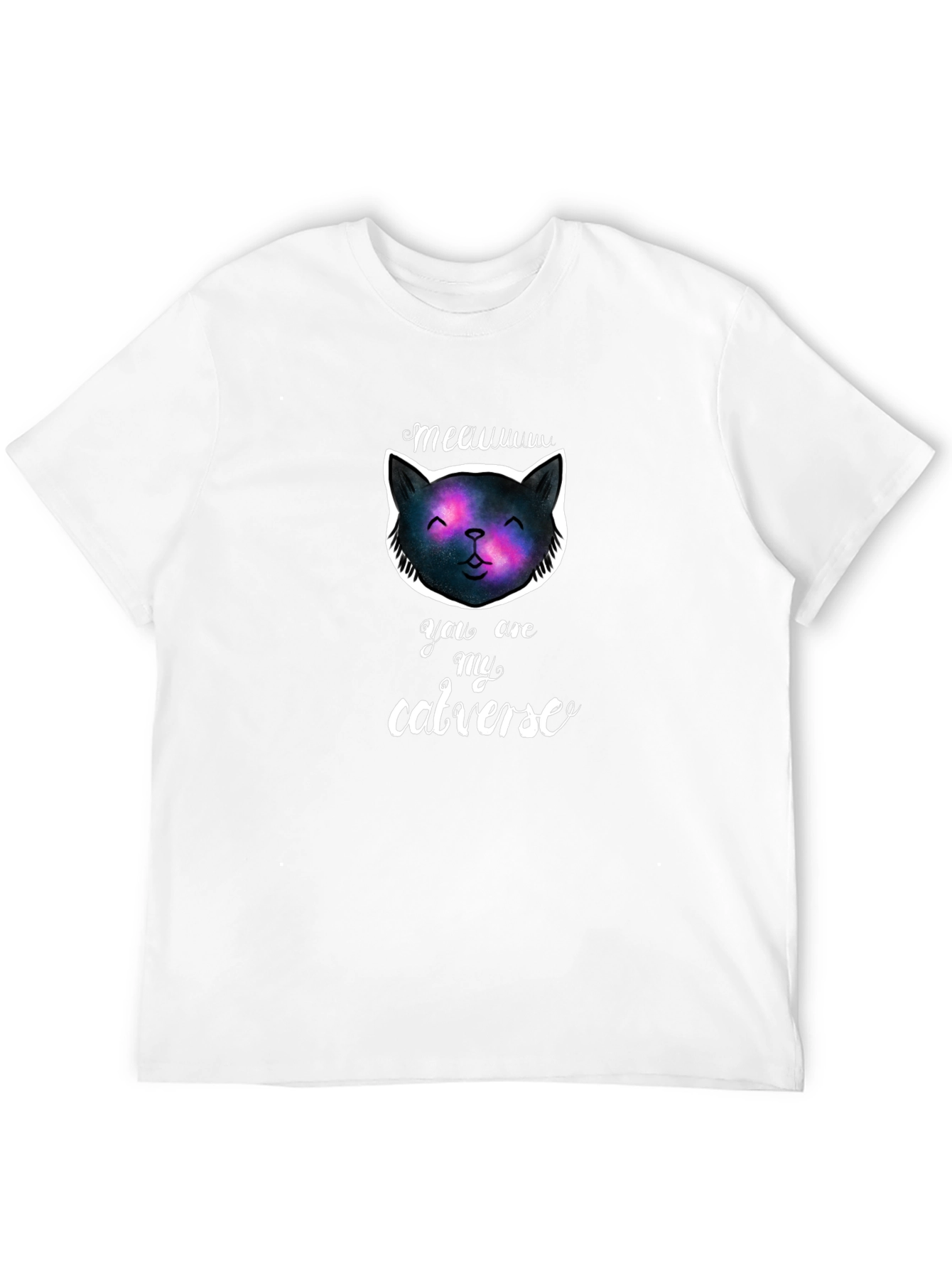 Black Meauuu Catverse T-Shirt - Galaxy Cat Graphic Tee view 12