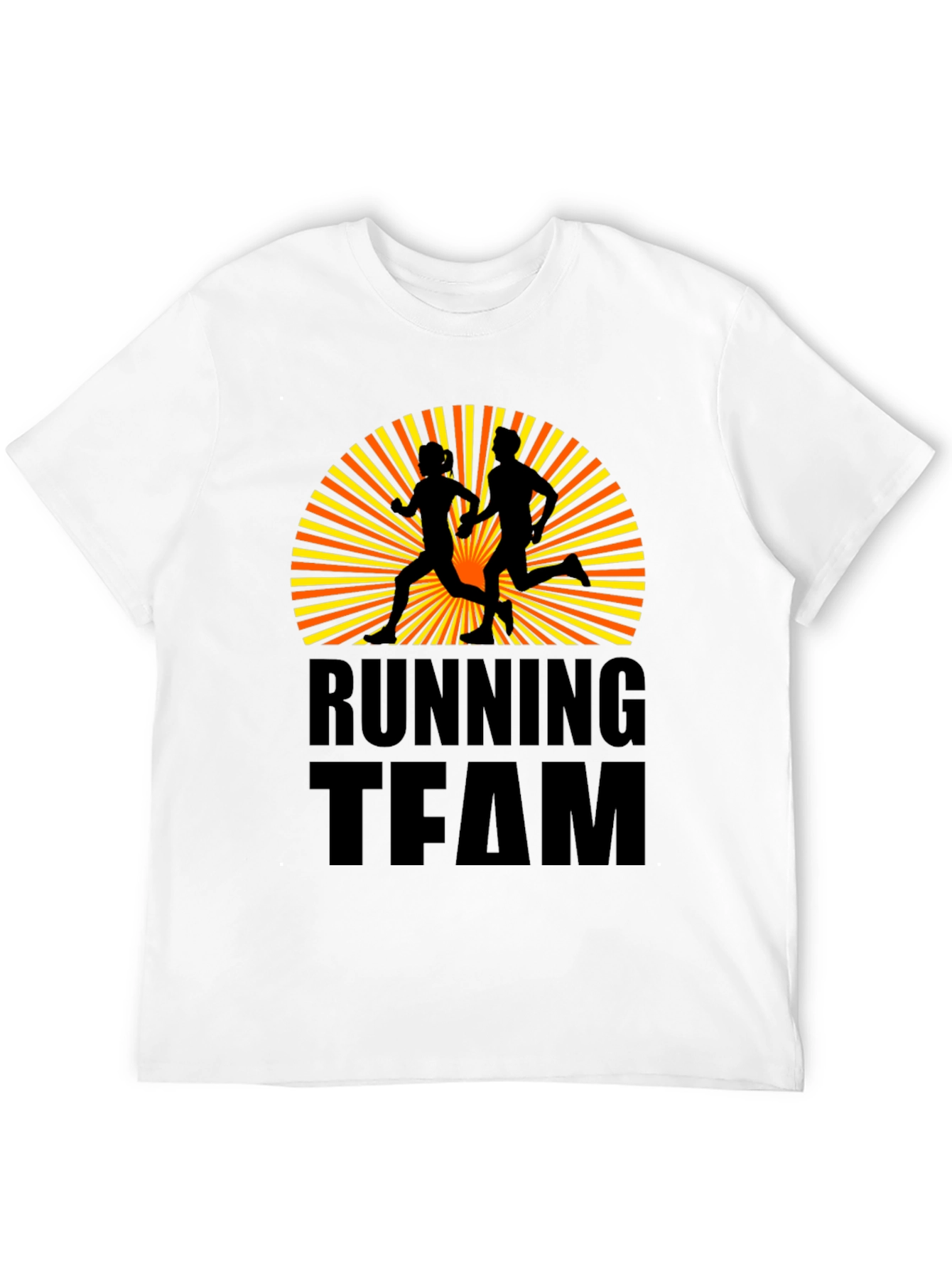 Black Running Team Graphic Tee - Athletic Sport T-Shirt view 12