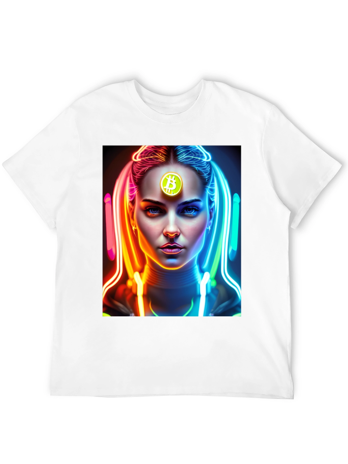 Black Bitcoin Woman Black Tee - Crypto Fashion view 12