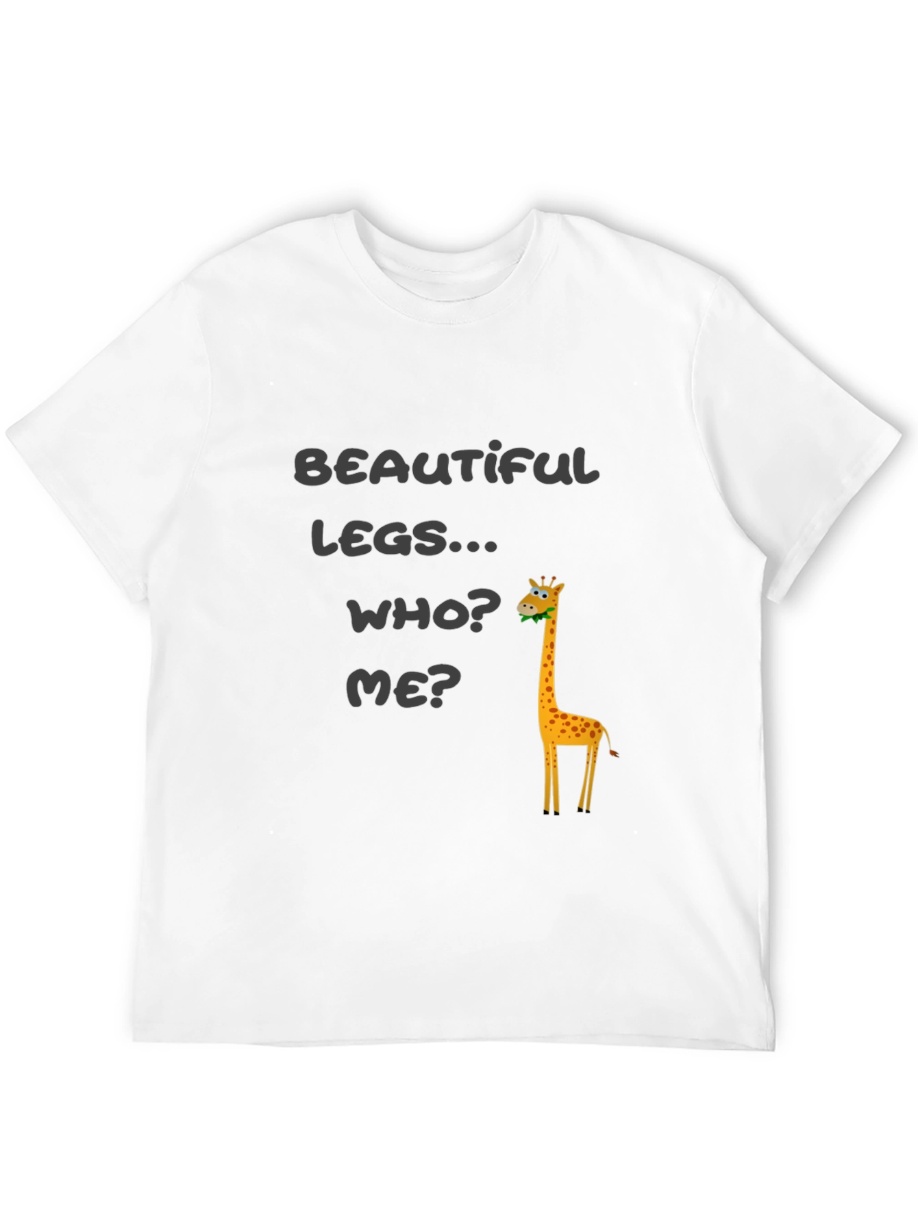 Black Funny Giraffe T-Shirt - Beautiful Legs view 12