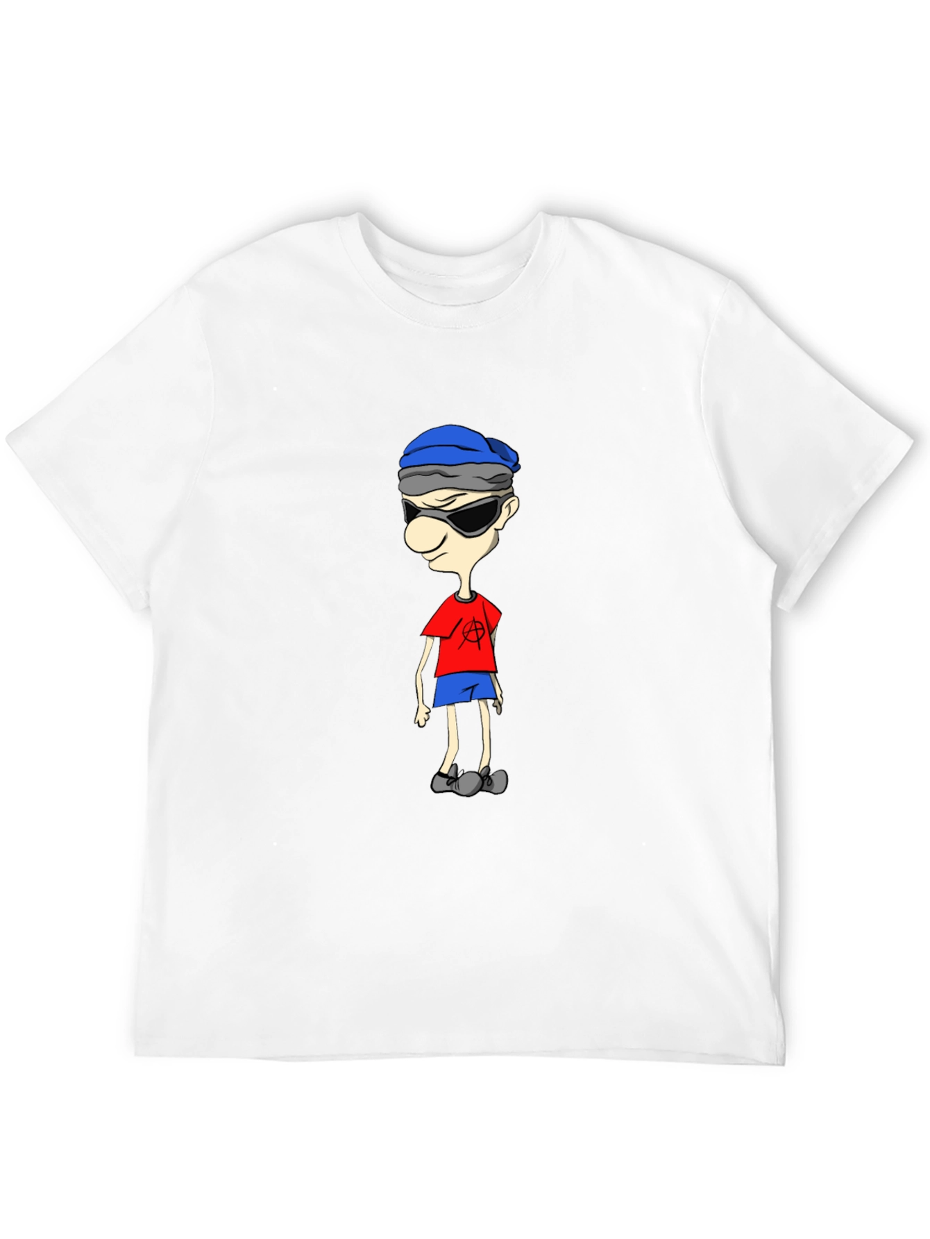 Black Cool Cartoon Character Graphic Tee - Black view 12