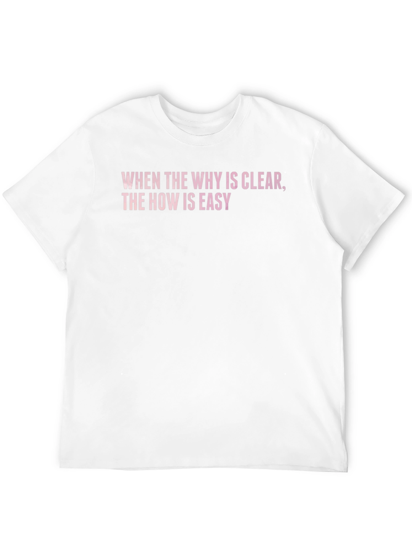 Black Inspirational Quote T-Shirt: When the Why is Clear view 12