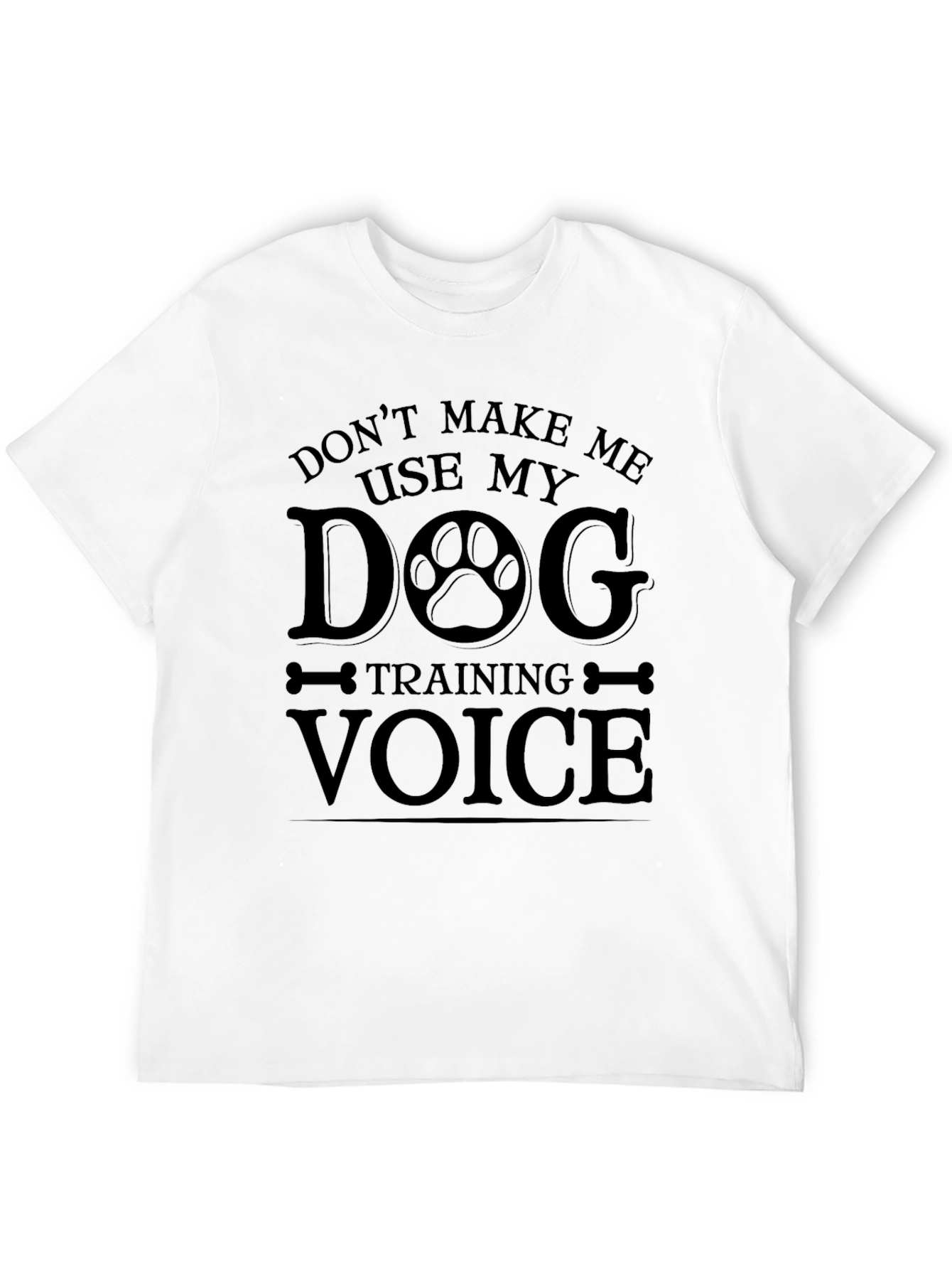 Black Dog Training Voice Black Graphic T-Shirt view 12