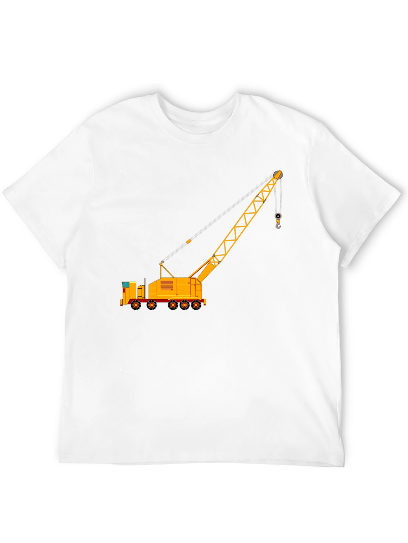 Black Construction Crane Graphic T-Shirt view 12