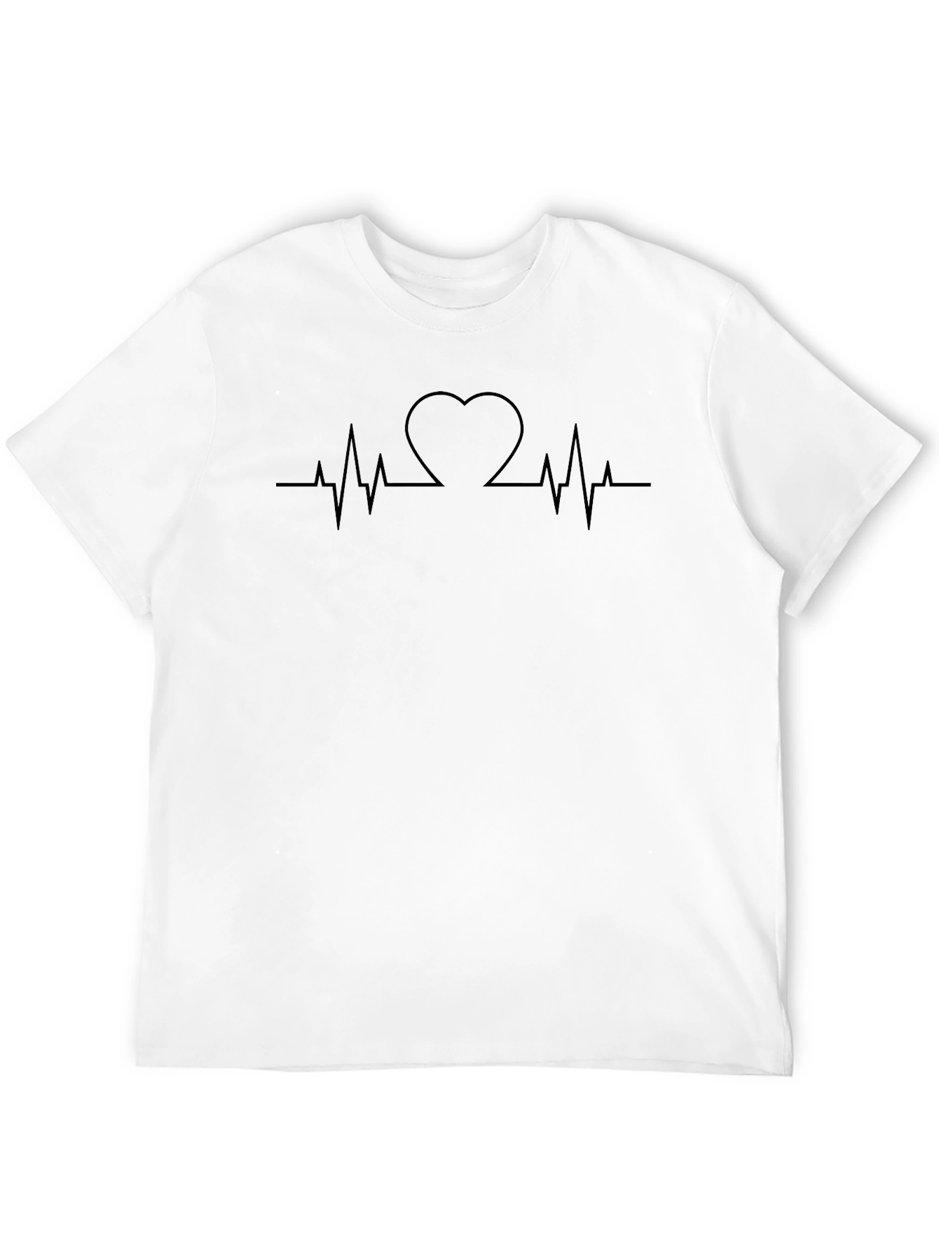 Black Heartbeat Heart T-Shirt - Love Graphic Tee view 12