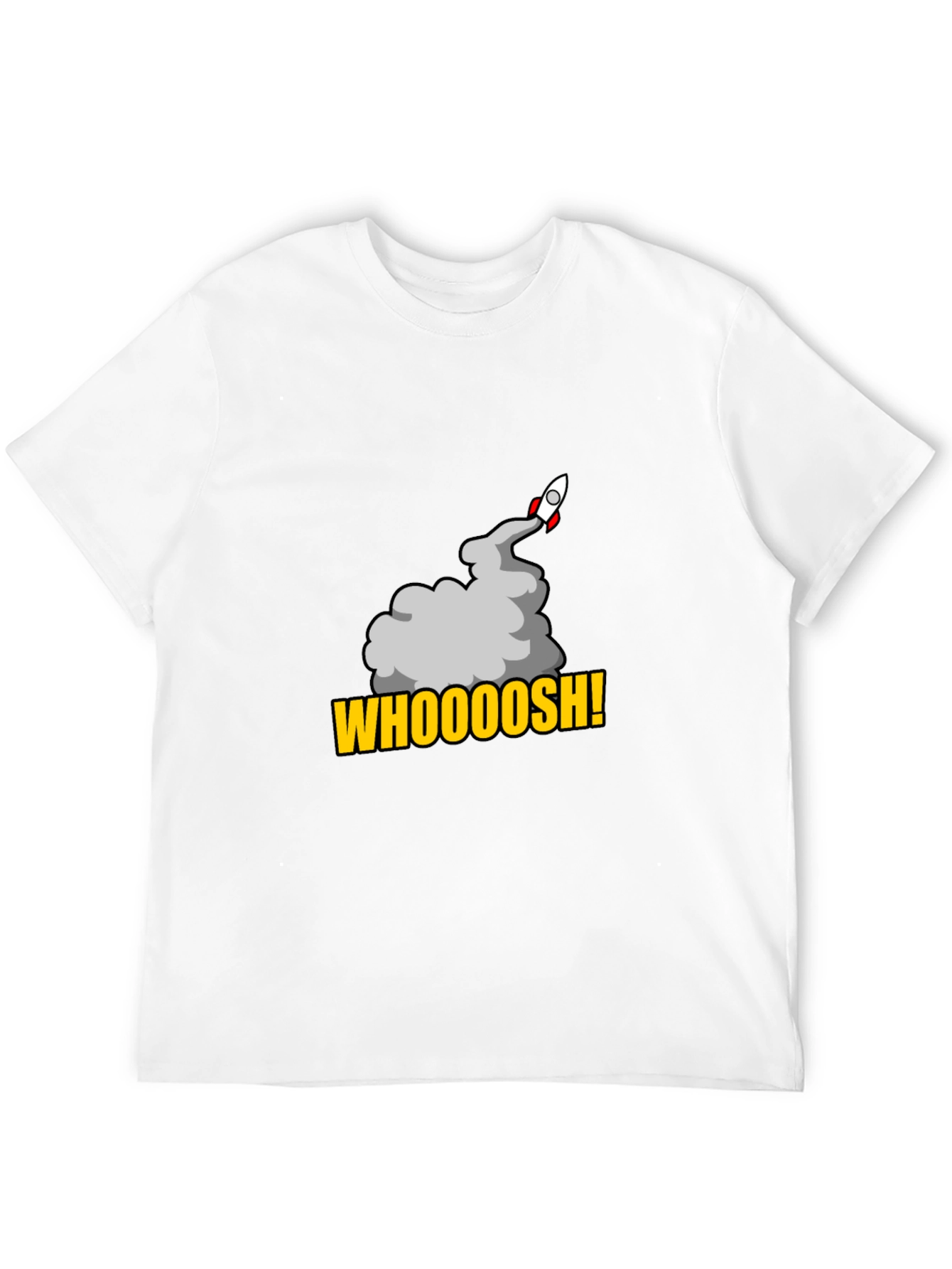 Black Whoooosh Rocket Graphic T-Shirt view 12