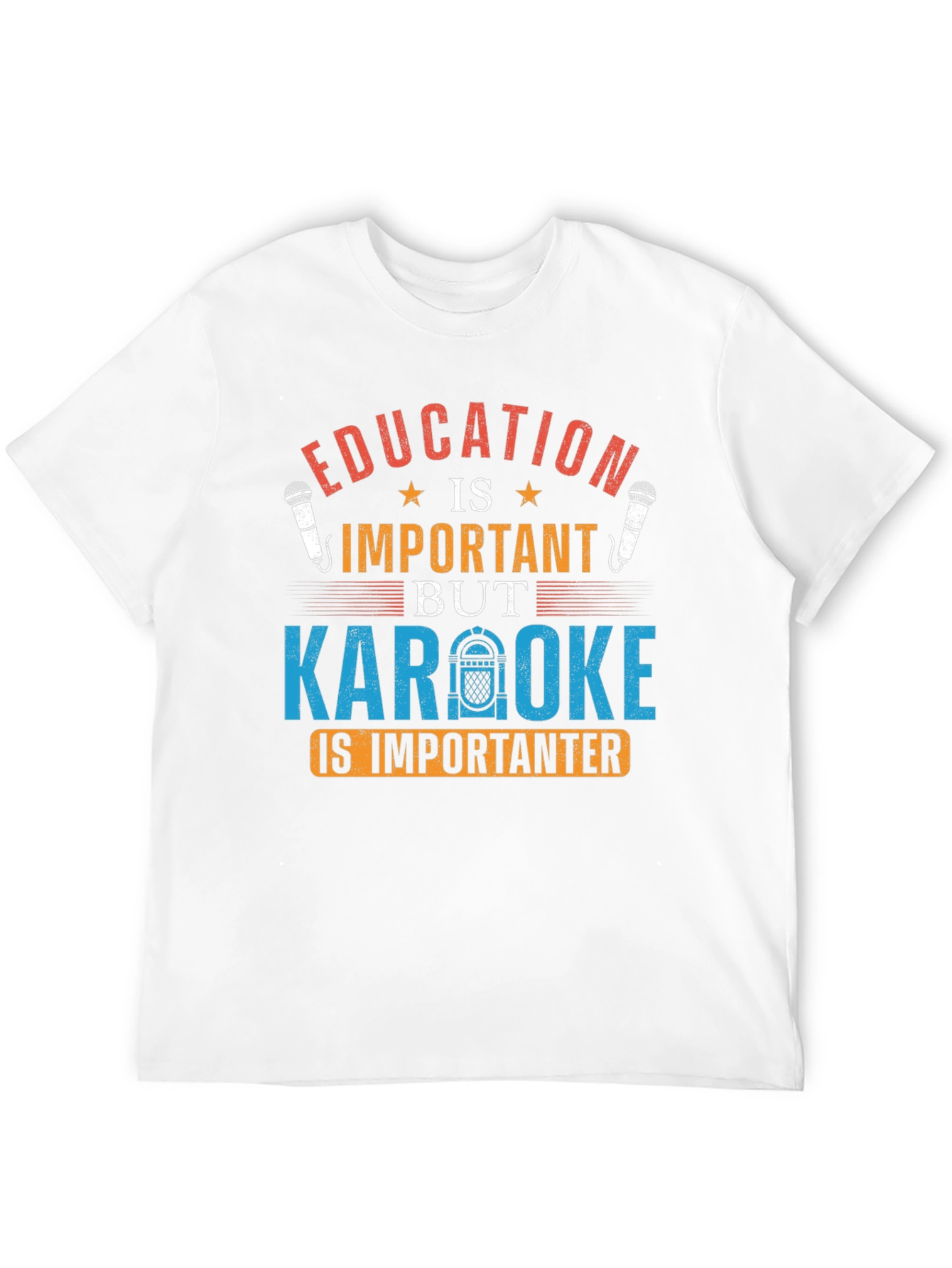 Black Education vs Karaoke Graphic Tee view 12