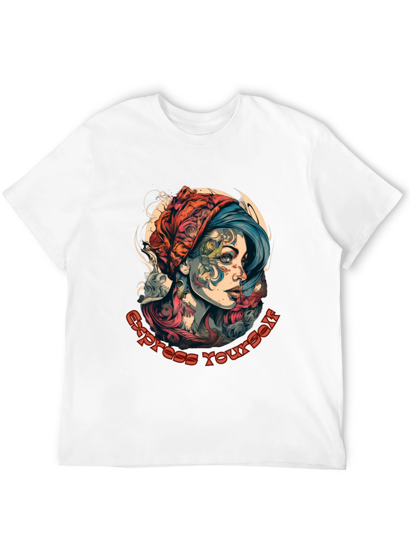 Black Express Yourself Graphic Tee - Black Cotton Blend view 12