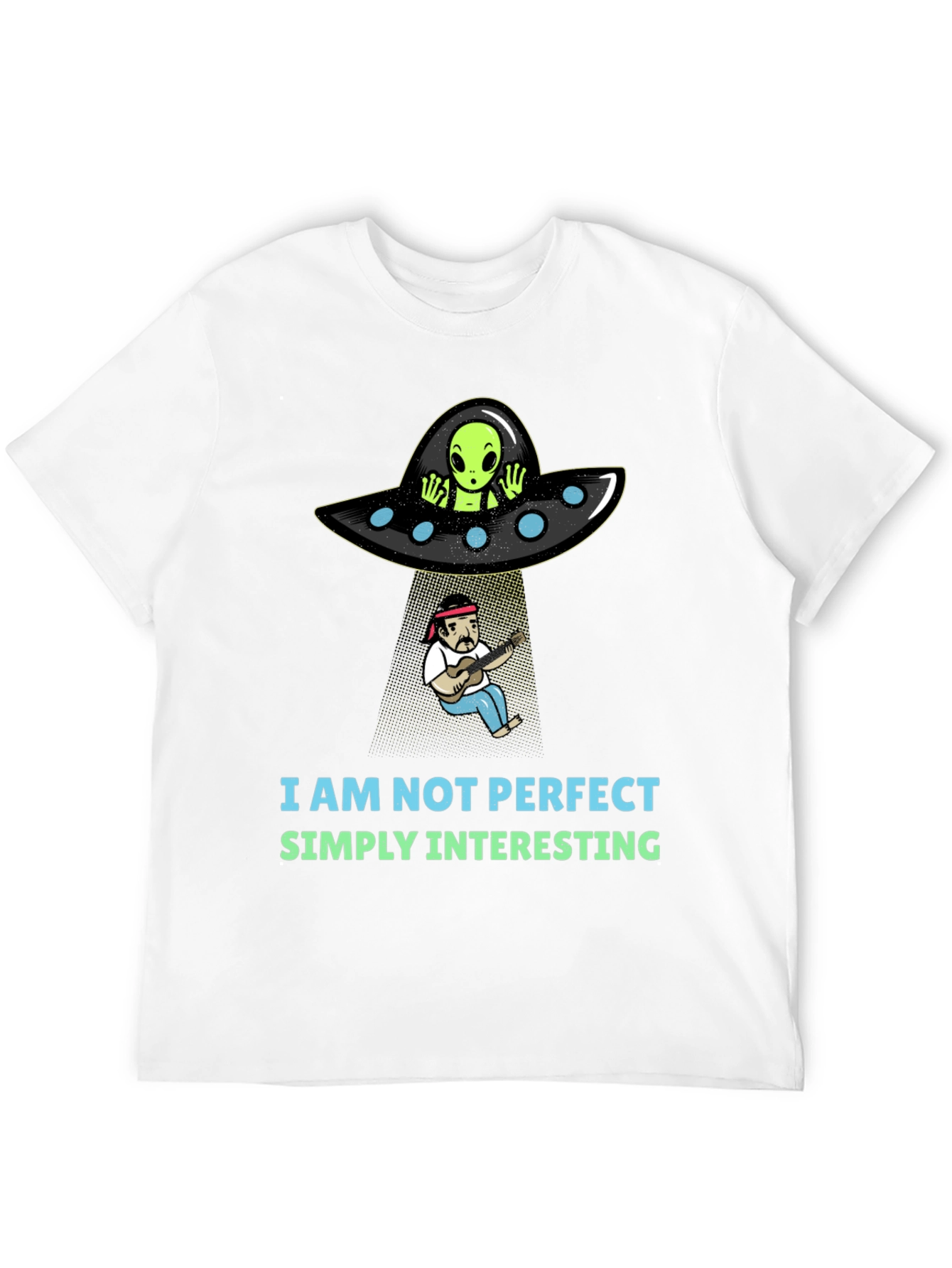 Black Funny Alien Abduction Graphic T-Shirt view 12
